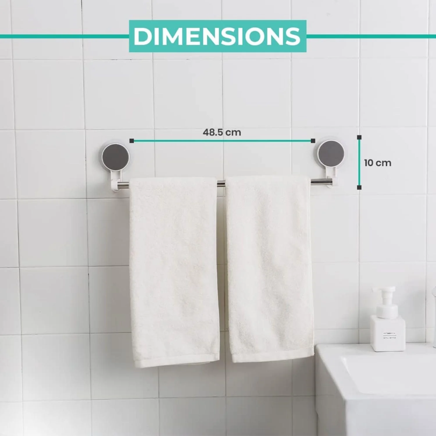 Self-Adhesive Towel Rod - (1 Pc) - Image 3