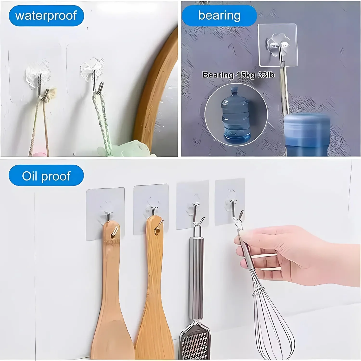 Self Adhesive Transparent Wall Hook (1 Pc) - Image 3