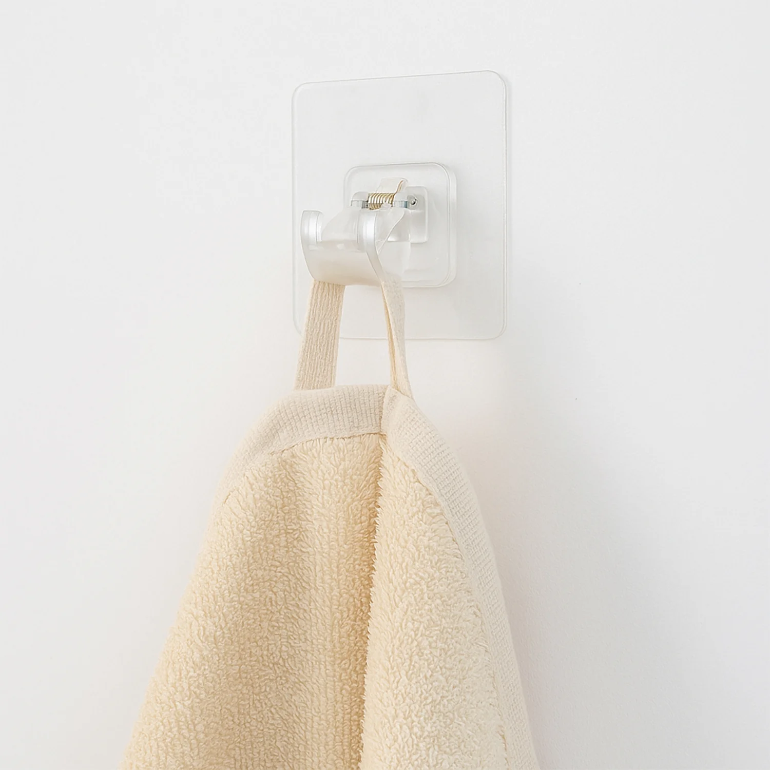 Self-Adhesive Transparent Wall Hook Holder Clip (1 Pc) - Image 3