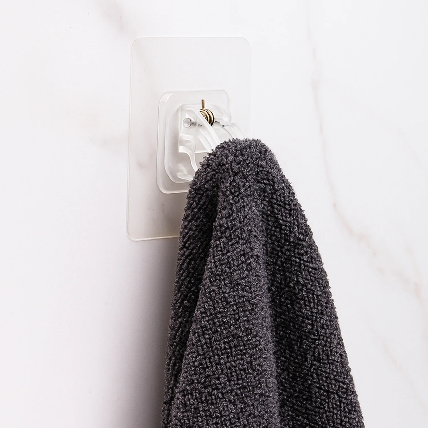 Self-Adhesive Transparent Wall Hook Holder Clip (1 Pc) - Image 7