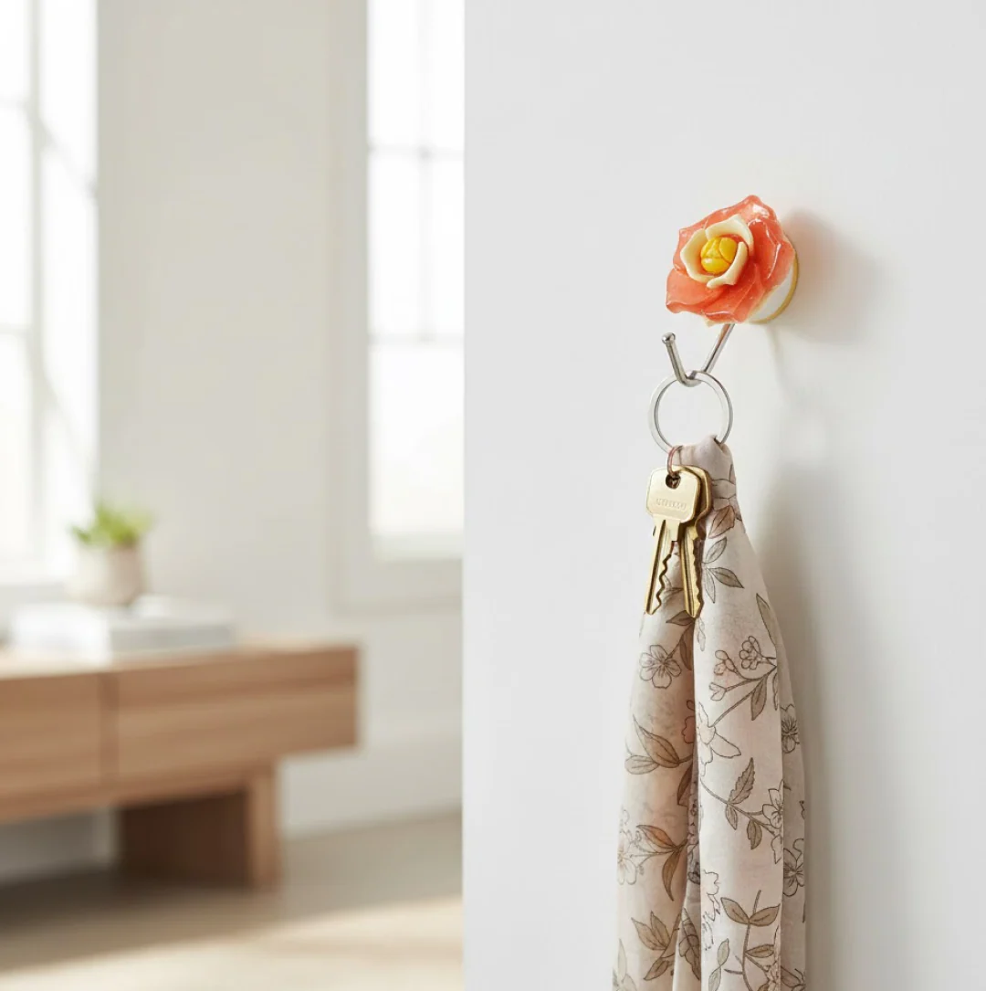 Multipurpose Self Adhesive Wall Hook – Load Capacity Up to 1 Kg (Mix Design / 1 Pc) - Image 5
