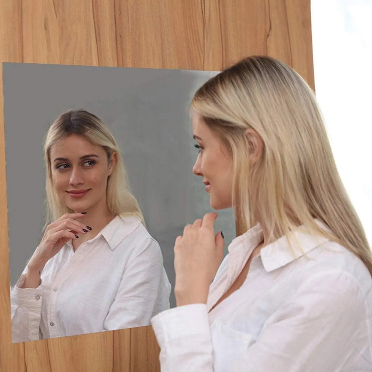 Self Adhesive Wall Mirror Sheet (1 Pc, 100x50 Cm) - Image 3
