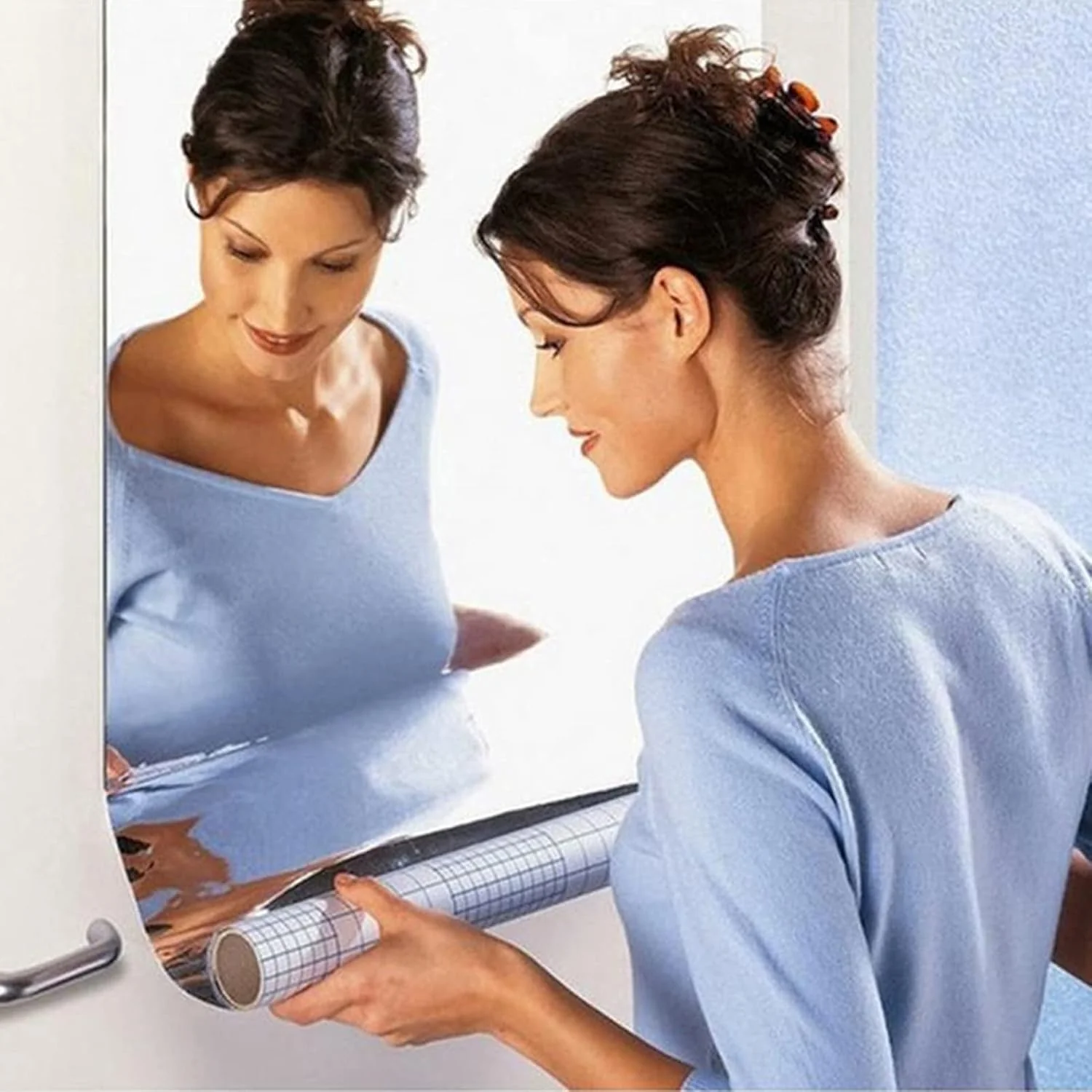Self Adhesive Wall Mirror Sheet (1 Pc, 100x50 Cm) - Image 5