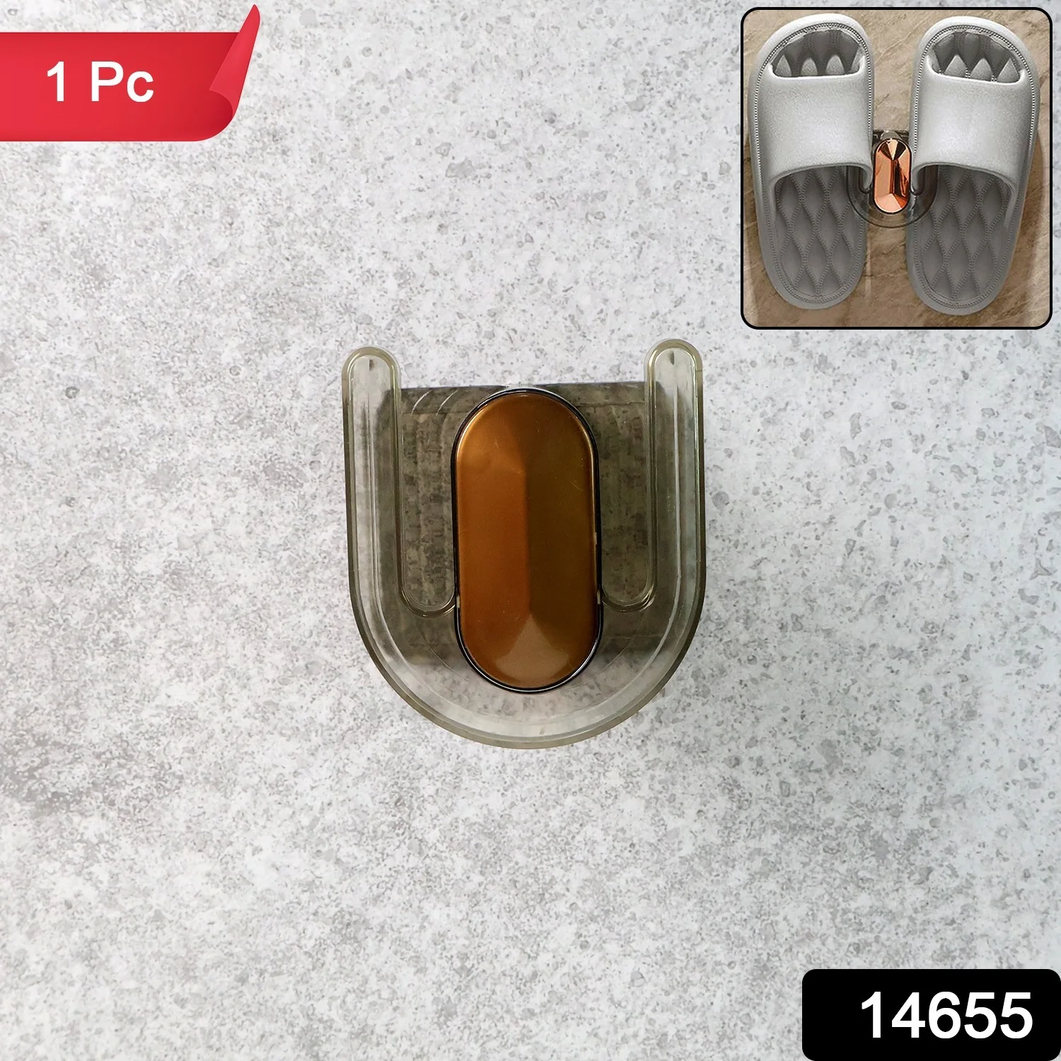 Self-Adhesive Wall Mount Slipper Holder (1 Pc) - Image 2