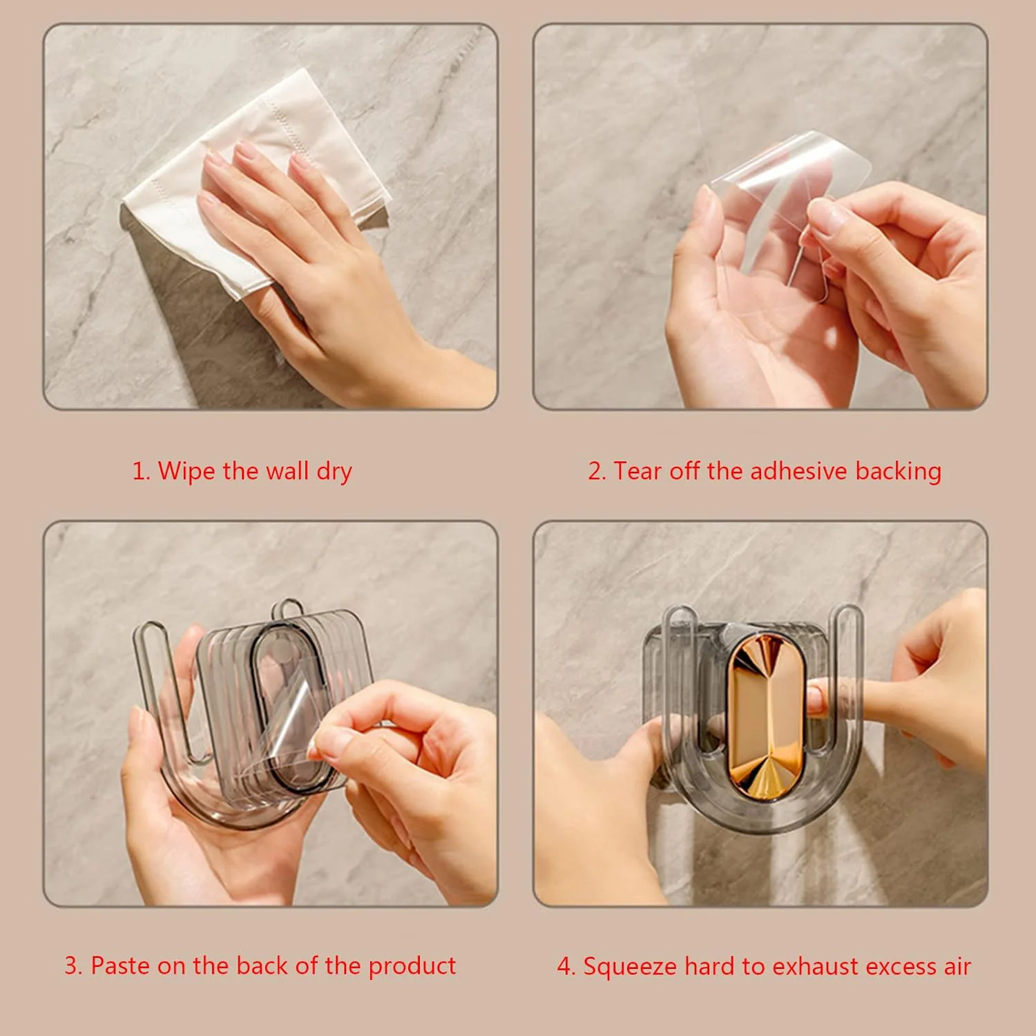 Self-Adhesive Wall Mount Slipper Holder (1 Pc) - Image 7