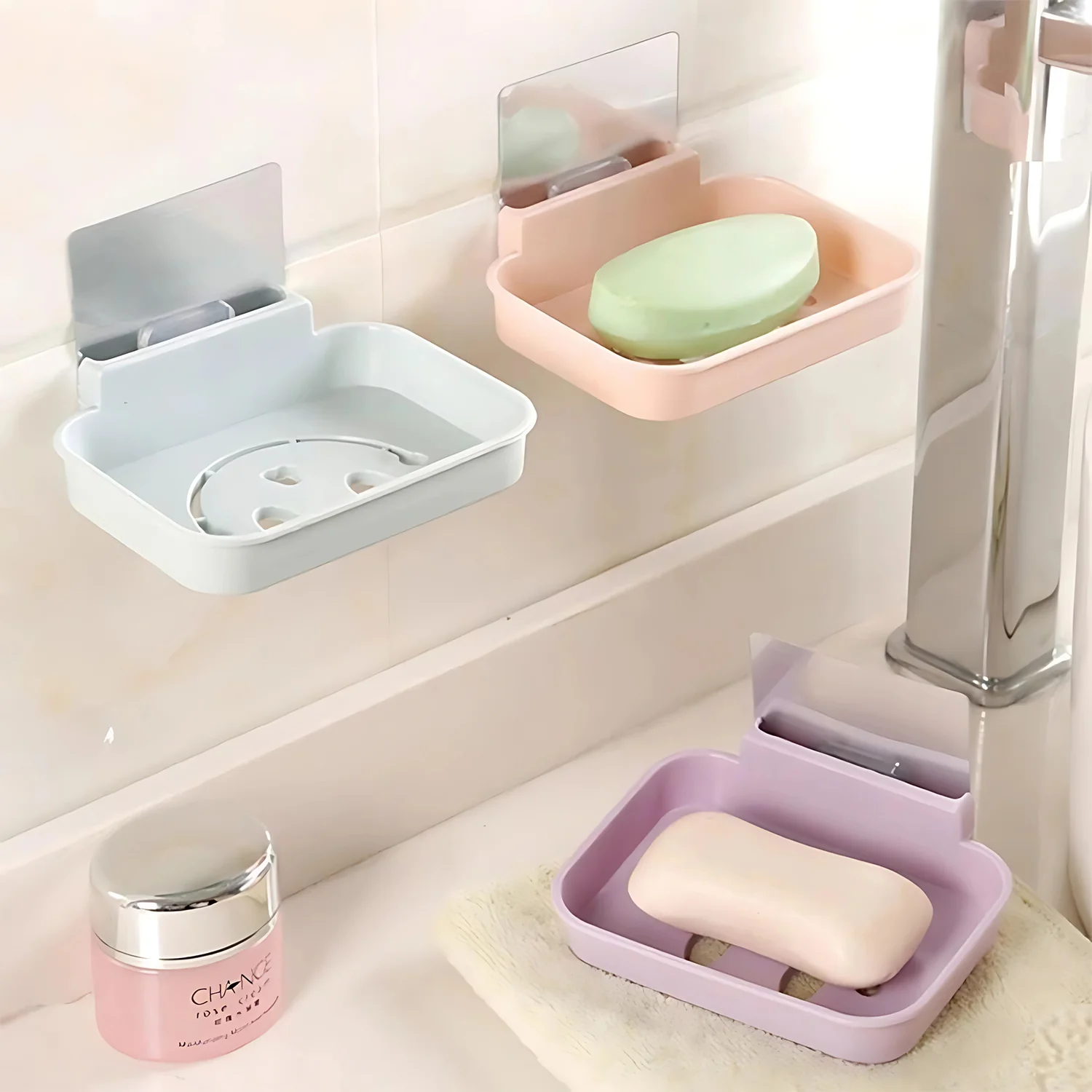 Self Adhesive Wall Mounted Soap Dish Holder (1 Pc) - Image 7