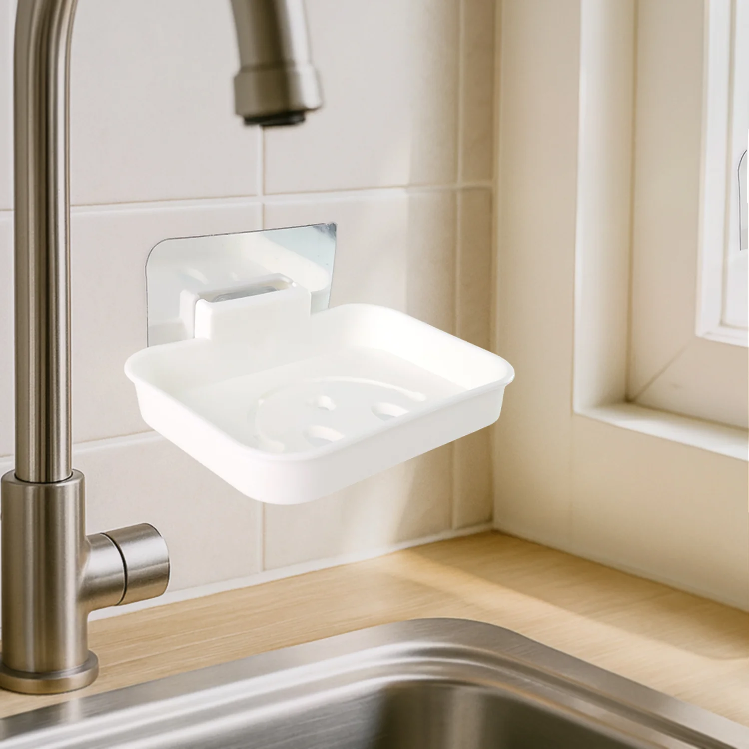 Self Adhesive Wall Mounted Soap Dish Holder (1 Pc) - Image 8