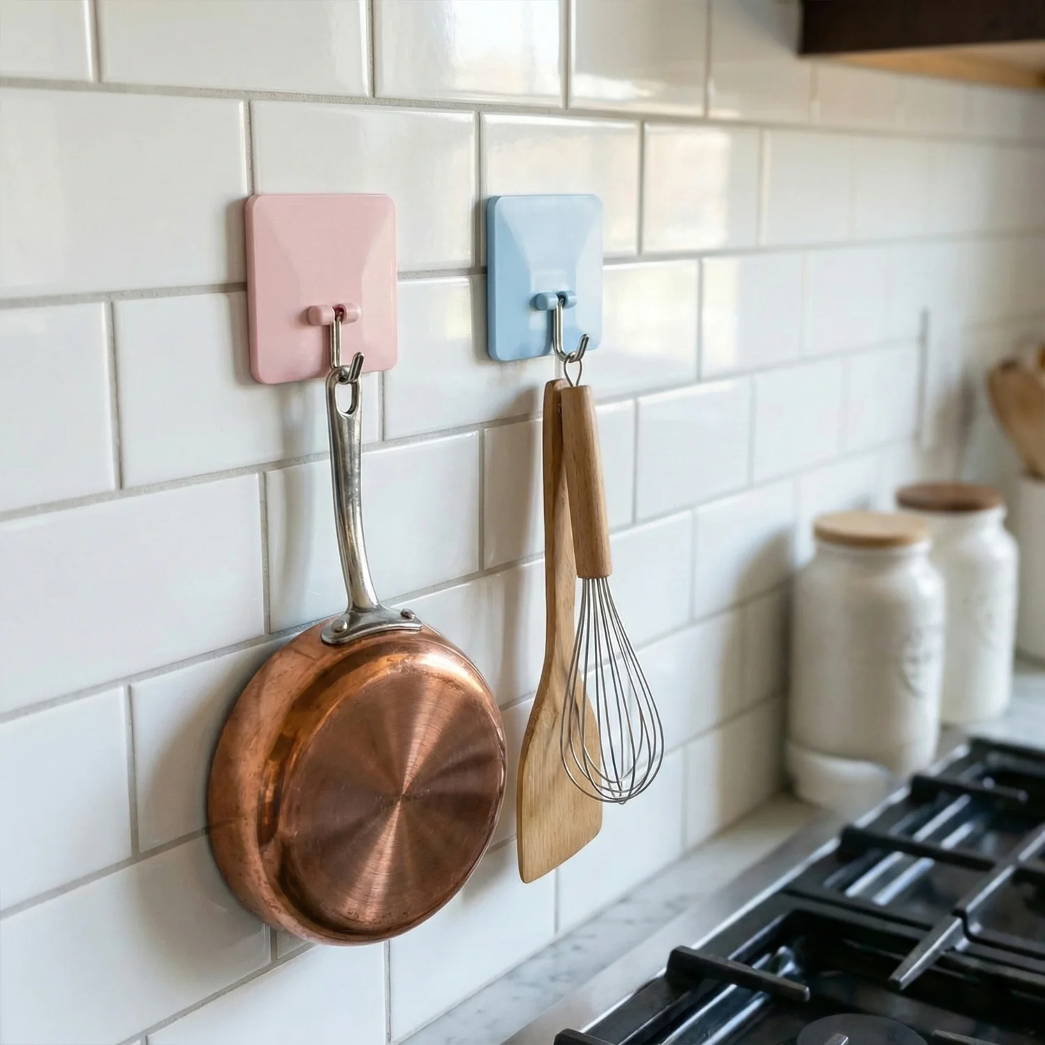 Self-Adhesive Wall-Mounted Utility Hooks (2 Pc) - Image 4