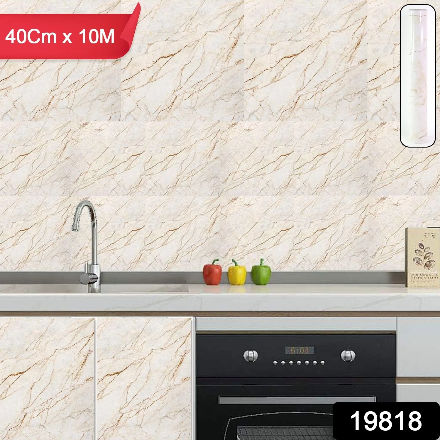 Self-Adhesive Waterproof Wallpaper Roll 40 cm x 10 m - (1 Pc) - Image 2
