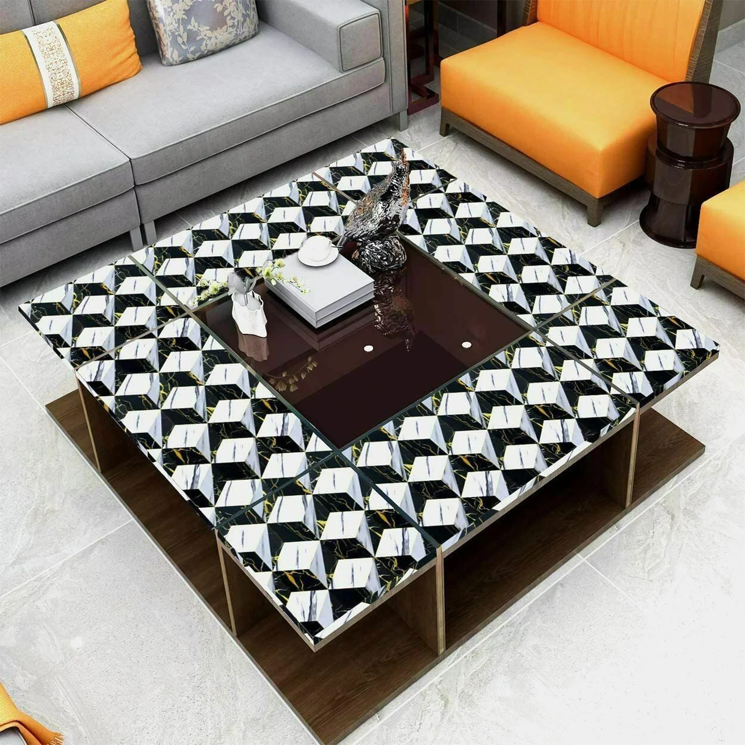 Self-Adhesive Waterproof Wallpaper Roll 45 cm x 1 m - (1 Pc) - Image 6