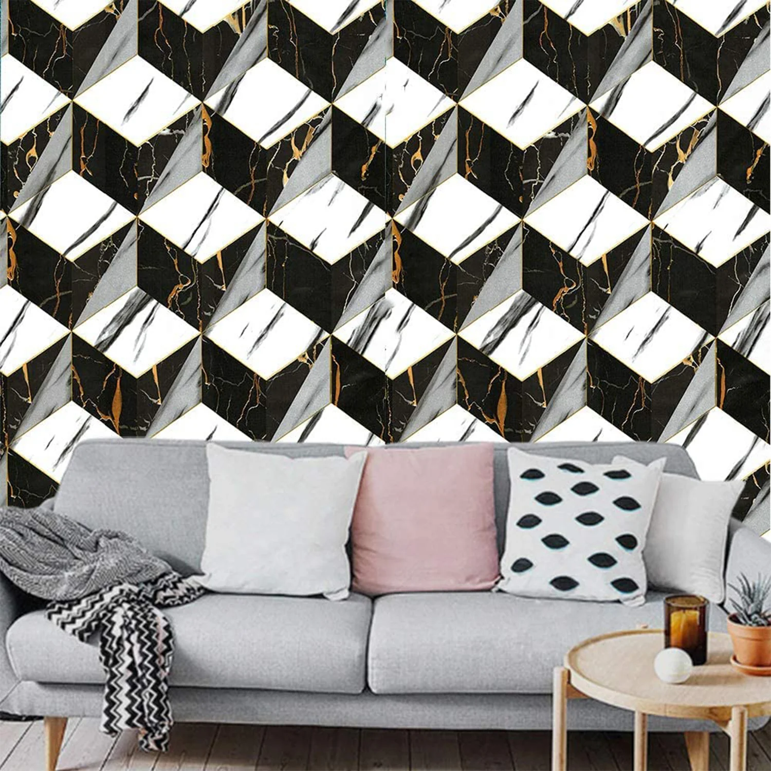 Self-Adhesive Waterproof Wallpaper Roll 45 cm x 1 m - (1 Pc) - Image 7