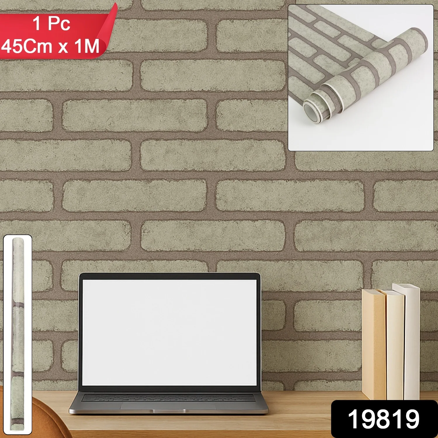 Self-Adhesive Waterproof Wallpaper Roll 45 cm x 1 m - (1 Pc) - Image 2