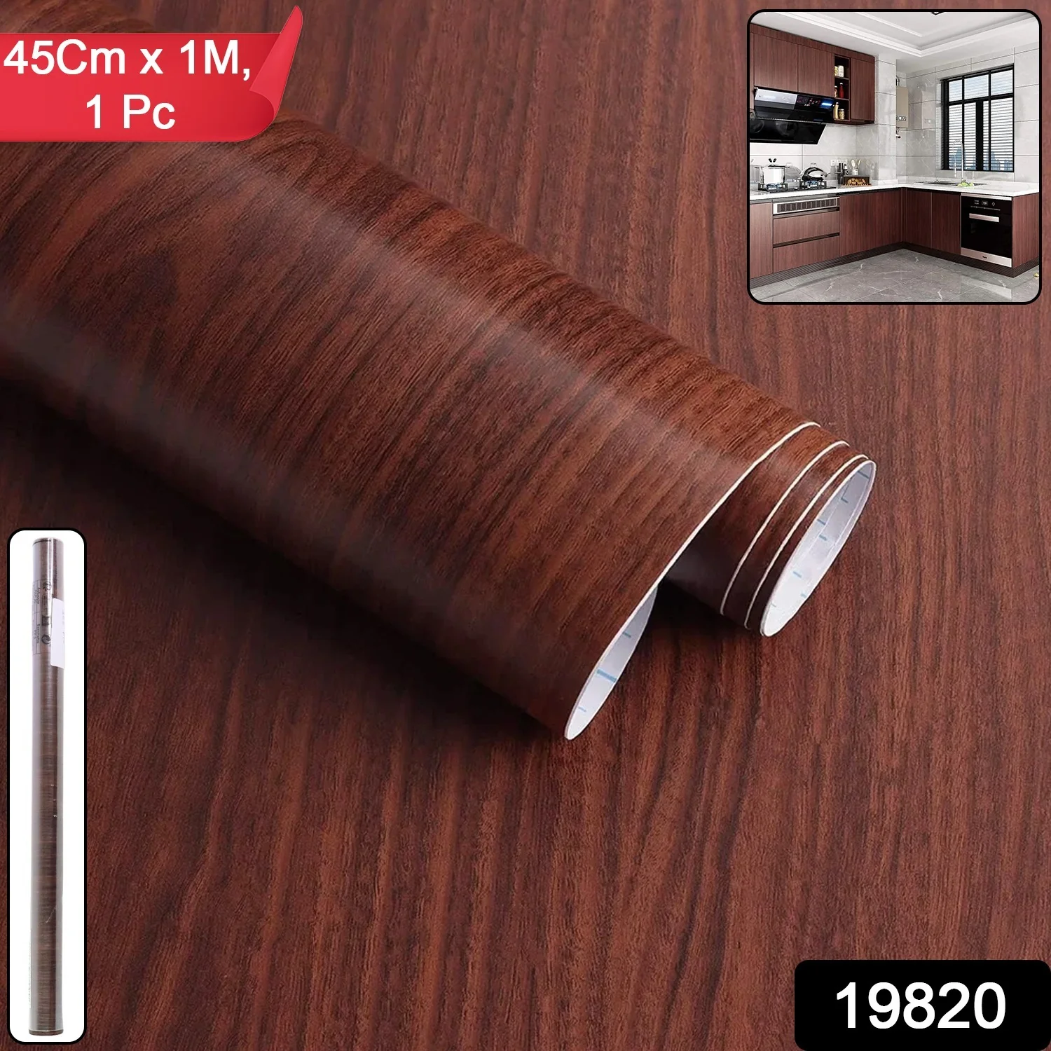 Self-Adhesive Waterproof Wallpaper Roll 45 cm x 1 m - (1 Pc) - Image 2