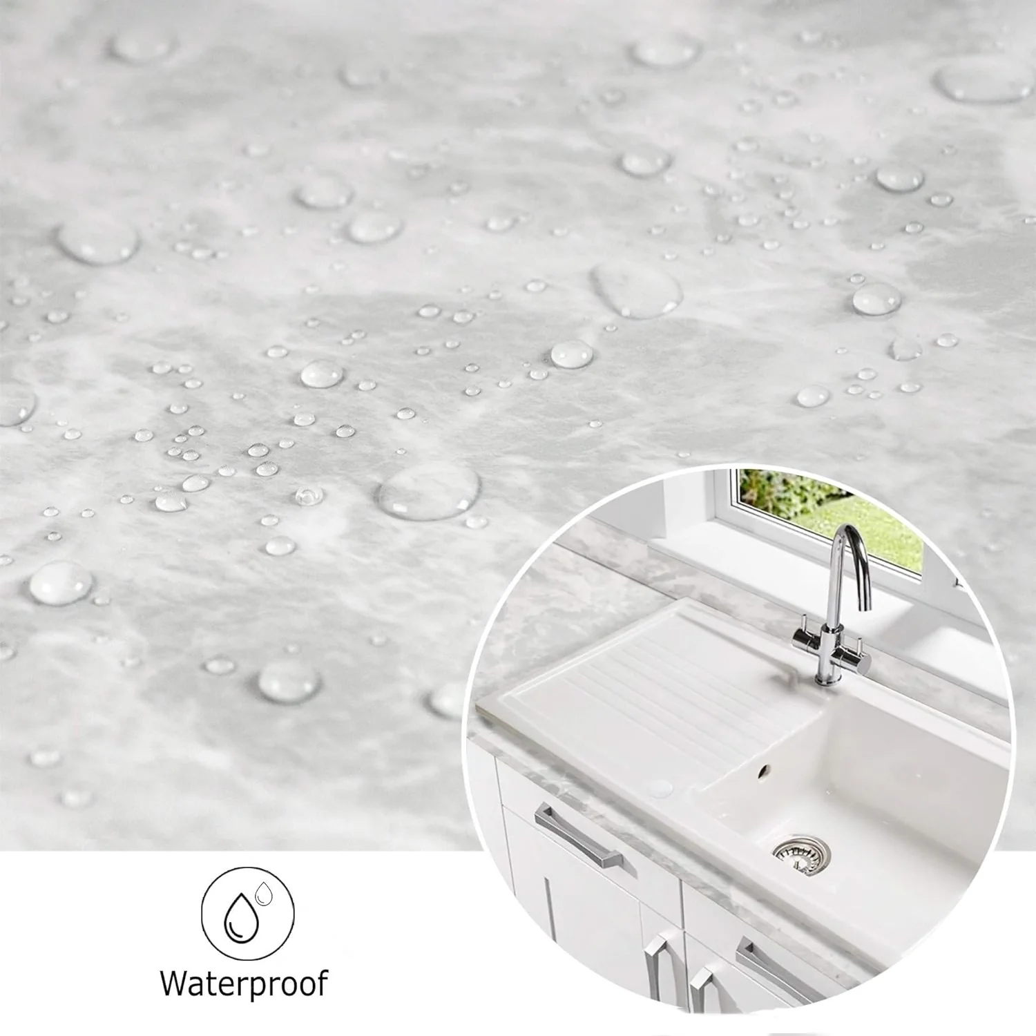 Self-Adhesive Waterproof Wallpaper Roll 45 cm x 1 m - (1 Pc) - Image 3