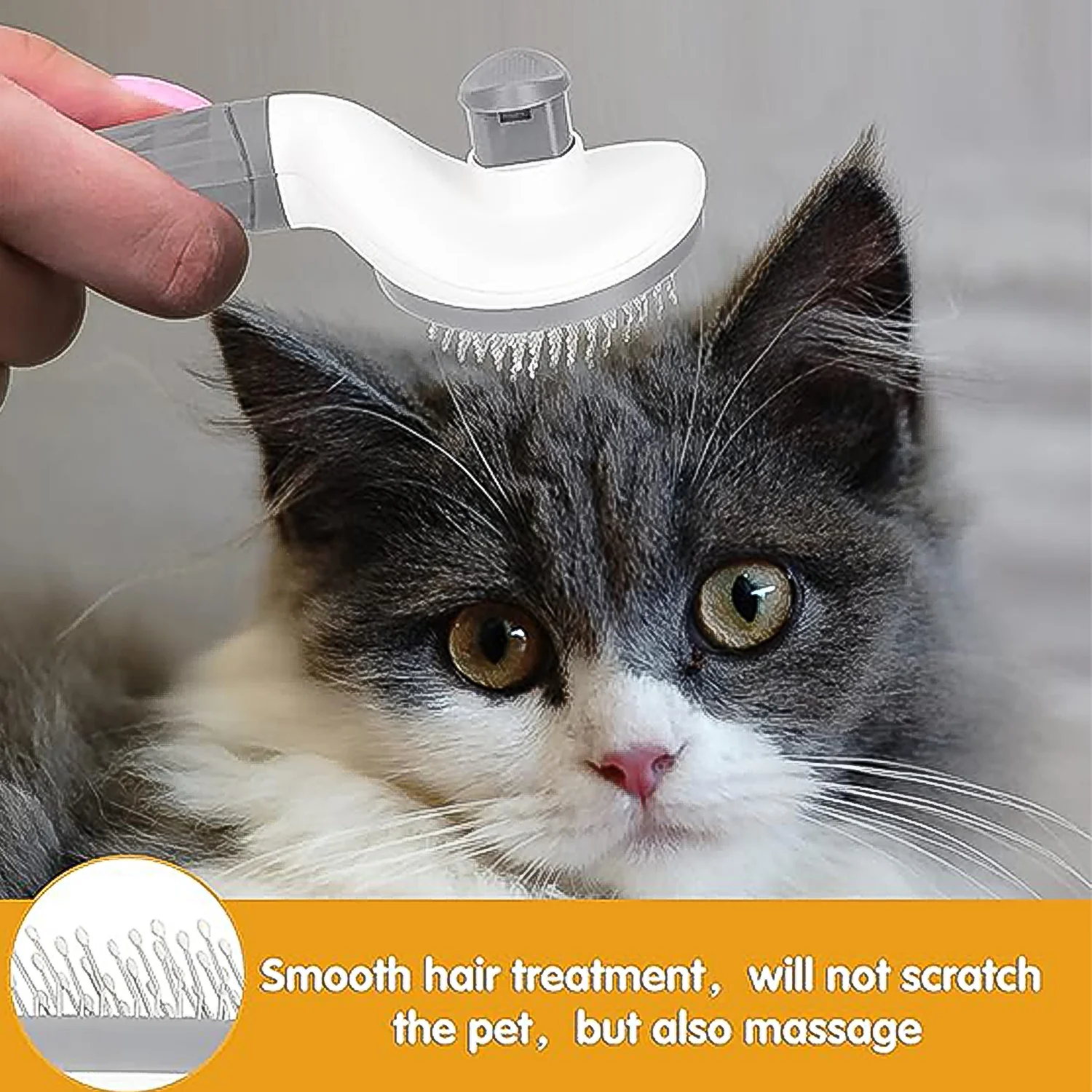 Self-Cleaning Slicker Brush for Dogs & Cats (1 Pc) - Image 4