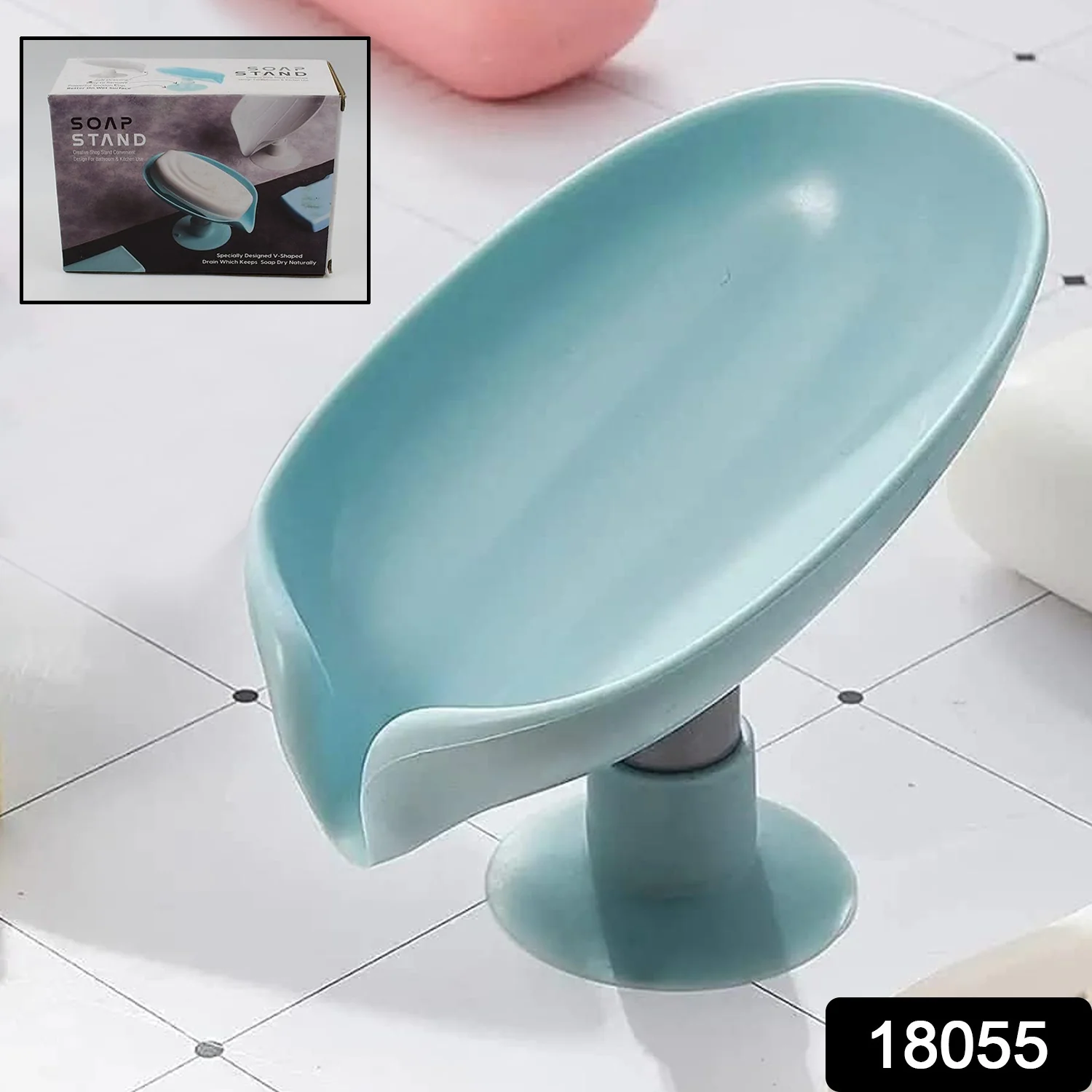 Soap Holder Stand Self Draining Soap Dish Holder Soap Box ,Sabudani (1 Pc) - Image 2