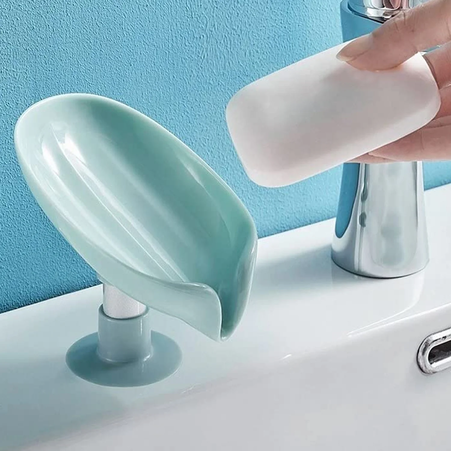 Soap Holder Stand Self Draining Soap Dish Holder Soap Box ,Sabudani (1 Pc) - Image 3