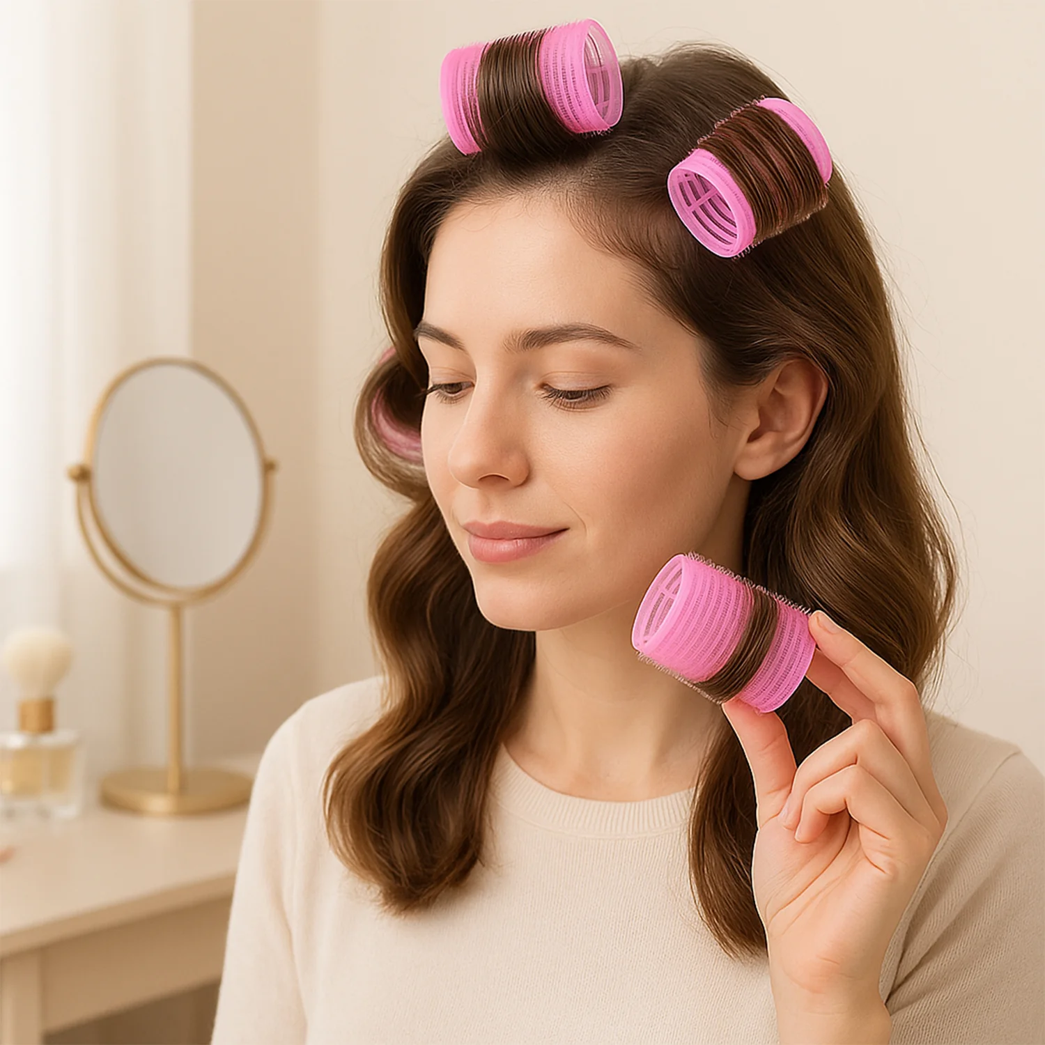 Self-Grip Hair Rollers Set (4 Pc / Big) - Image 3