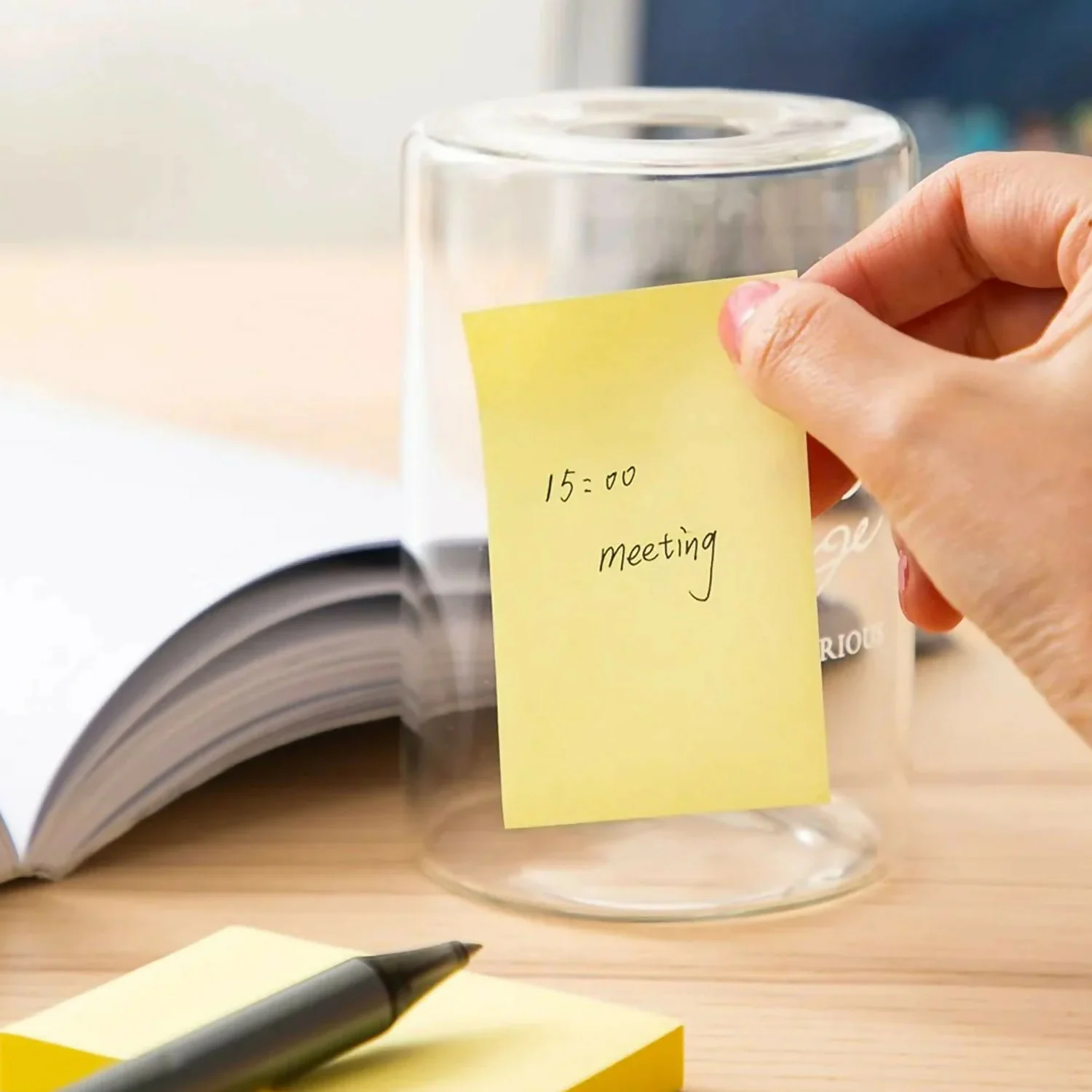 Self Yello  Sticky Note Pad 2 x 3 Inch Paf Daily Reminder & Quick Notes Pad (80Sheets,Pack Of 6) - Image 3