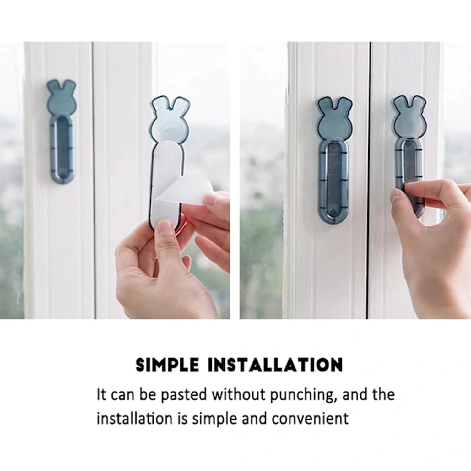 Self Stick Push Pull Helper Door Handle Adhesive Grip Handle (2 Pc) - Image 4