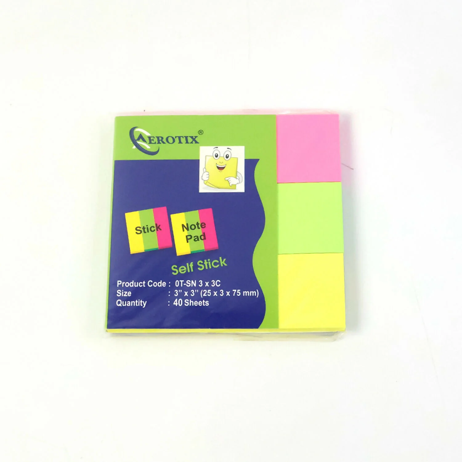 Self Sticky Notes Pad 3 Multicolour with Strong Adhesive (25×3×75 mm, 40 Sheets, 6 Pack Combo) - Image 5