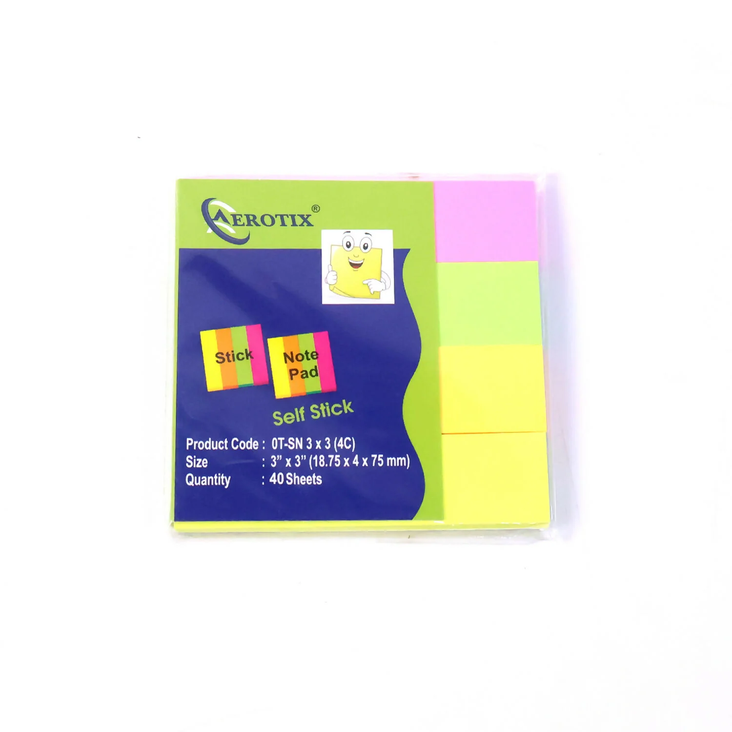 Self Sticky Notes Pad 4 Multicolour with Strong Adhesive (18.75×4×75 mm,40 Sheets,6 Pack Combo) - Image 5