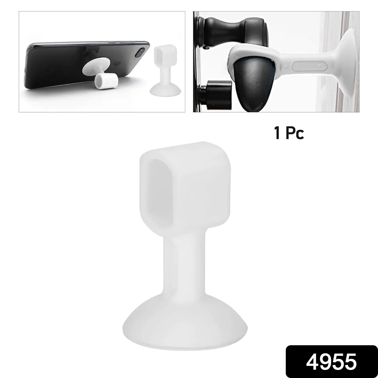 Self-Sucking Silicone Door Stopper (1 Pc / Mix Color) - Image 2