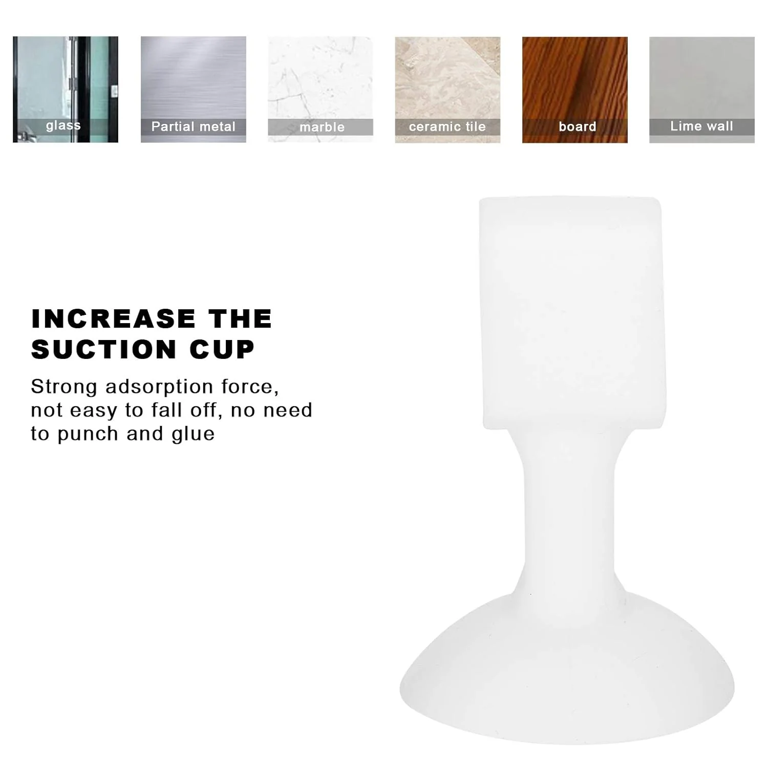 Self-Sucking Silicone Door Stopper (1 Pc / Mix Color) - Image 6