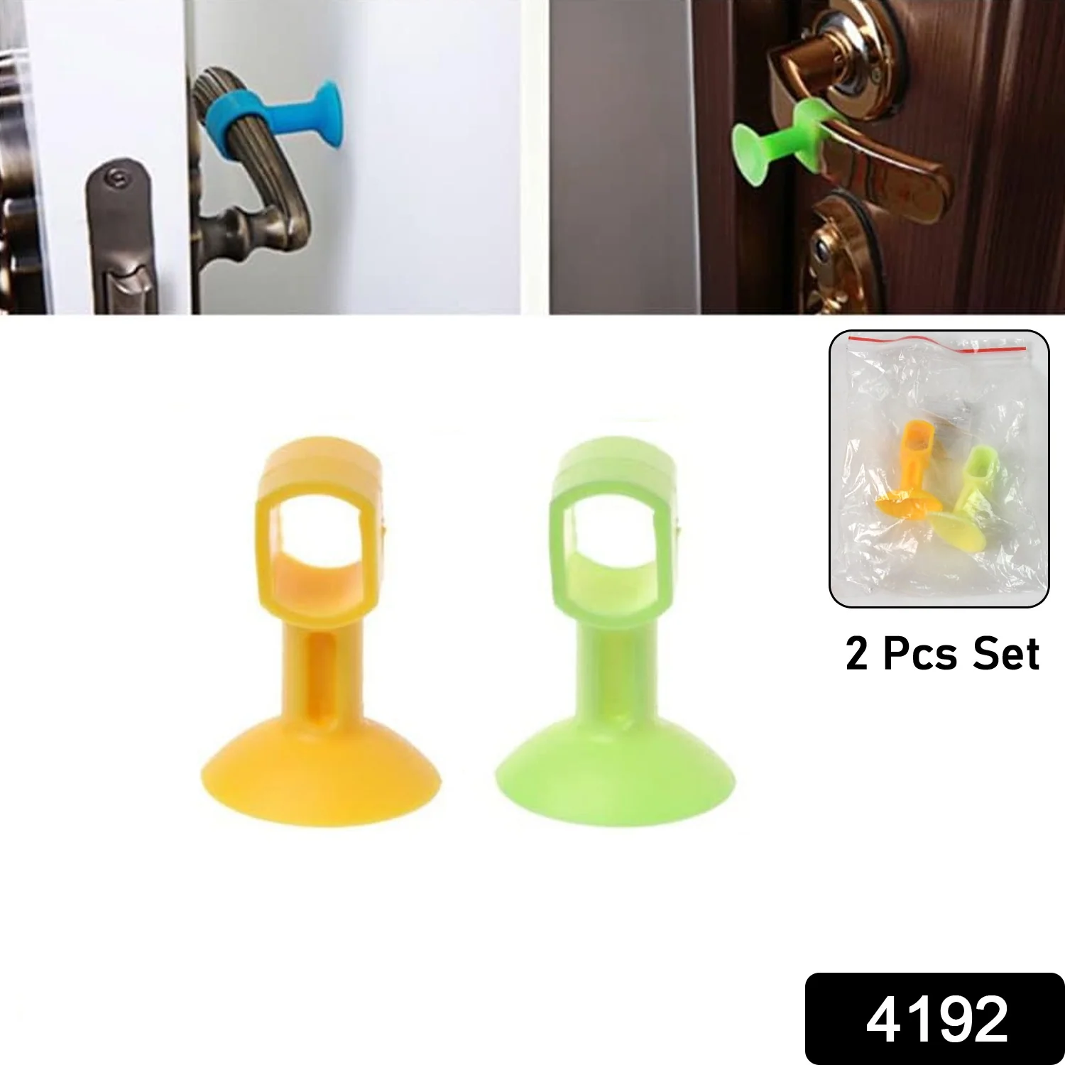 Self-Sucking Silicone Door Stopper (2 Pcs Set) - Image 2