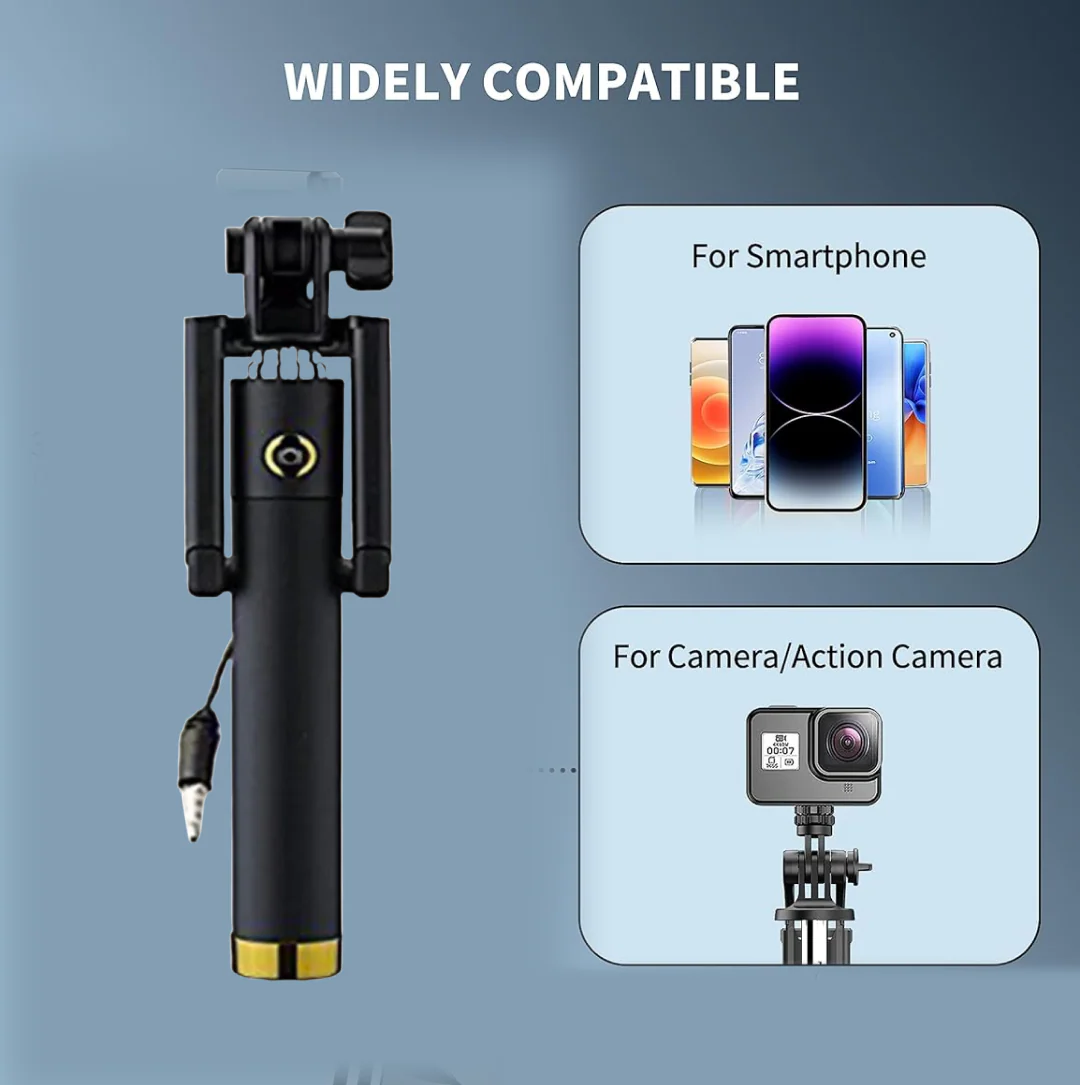Selfie Sticks Box with Aux Wire for All Smart Phones - Image 2