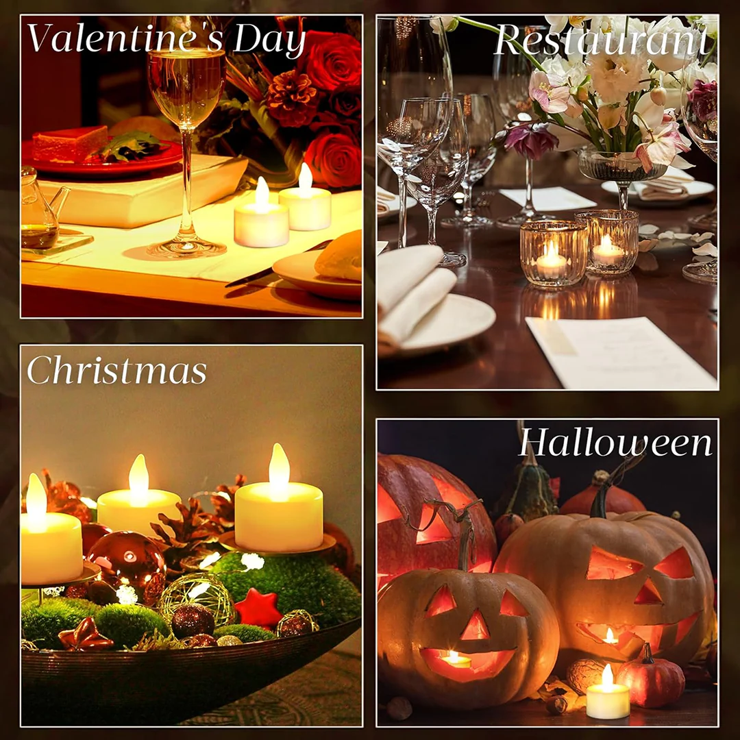 Set of 12 Flameless Floating Candles Battery Operated Tea Lights Tealight Candle - Image 2