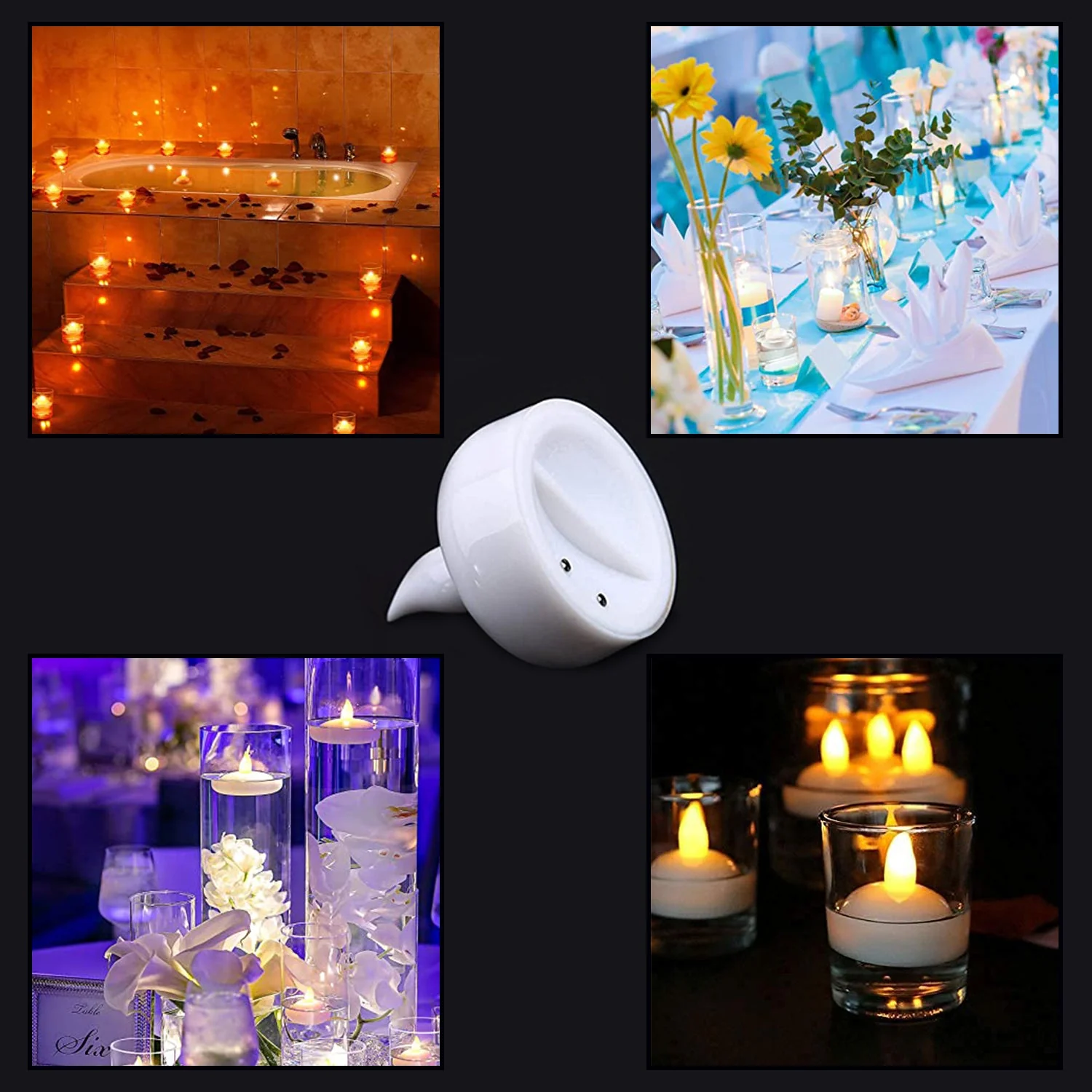 Set of 12 Flameless Floating Candles Battery Operated Tea Lights Tealight Candle - Image 9