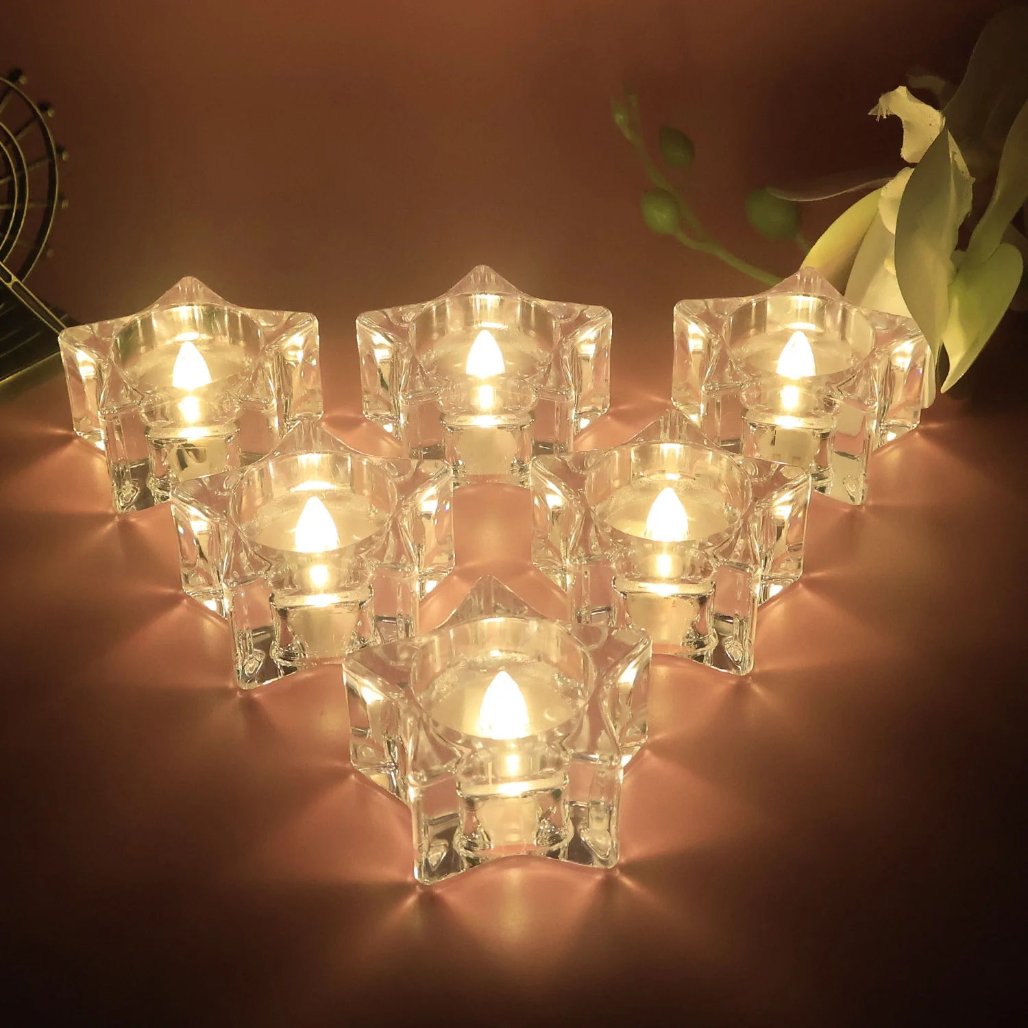 Set of 12 LED Crystal-Effect Flameless Smokeless Candles - Image 3