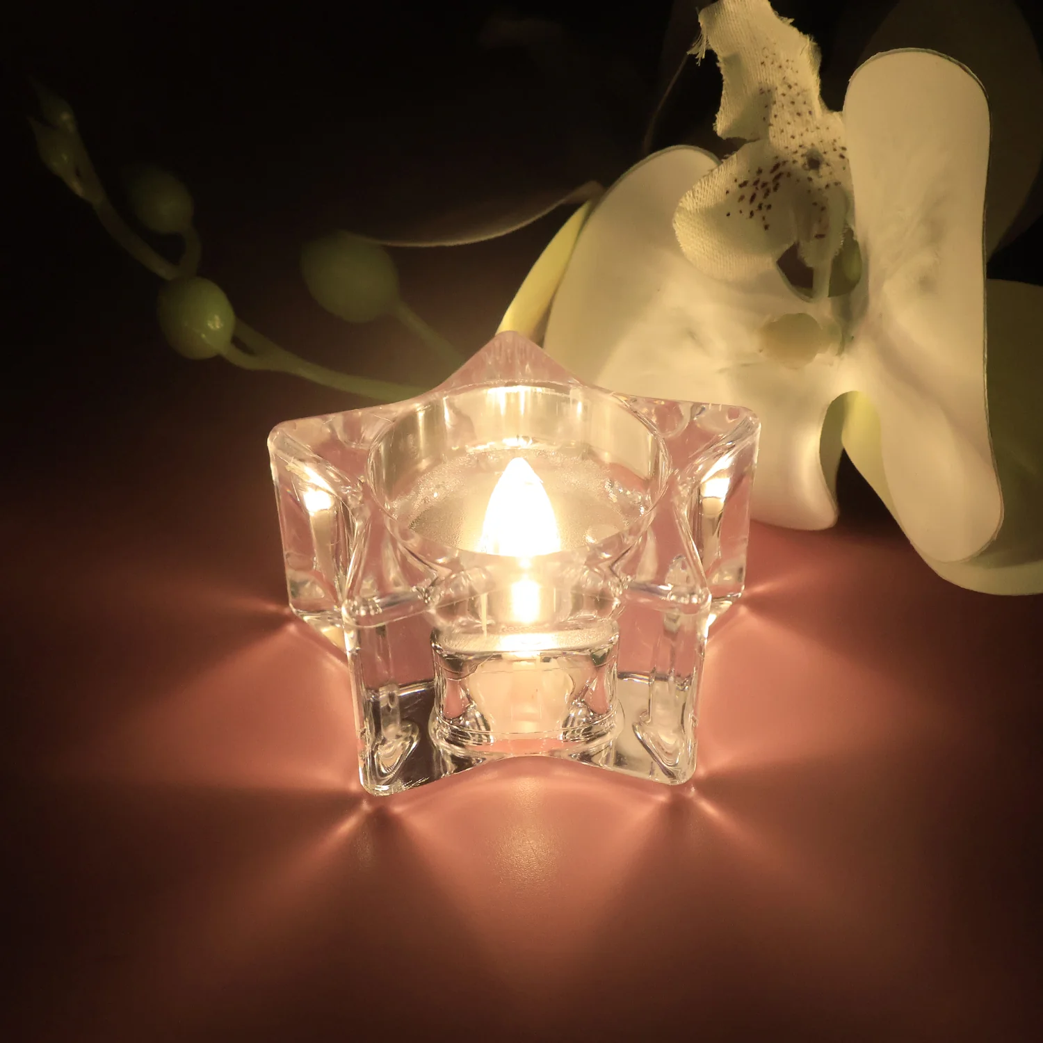 Set of 12 LED Crystal-Effect Flameless Smokeless Candles - Image 4