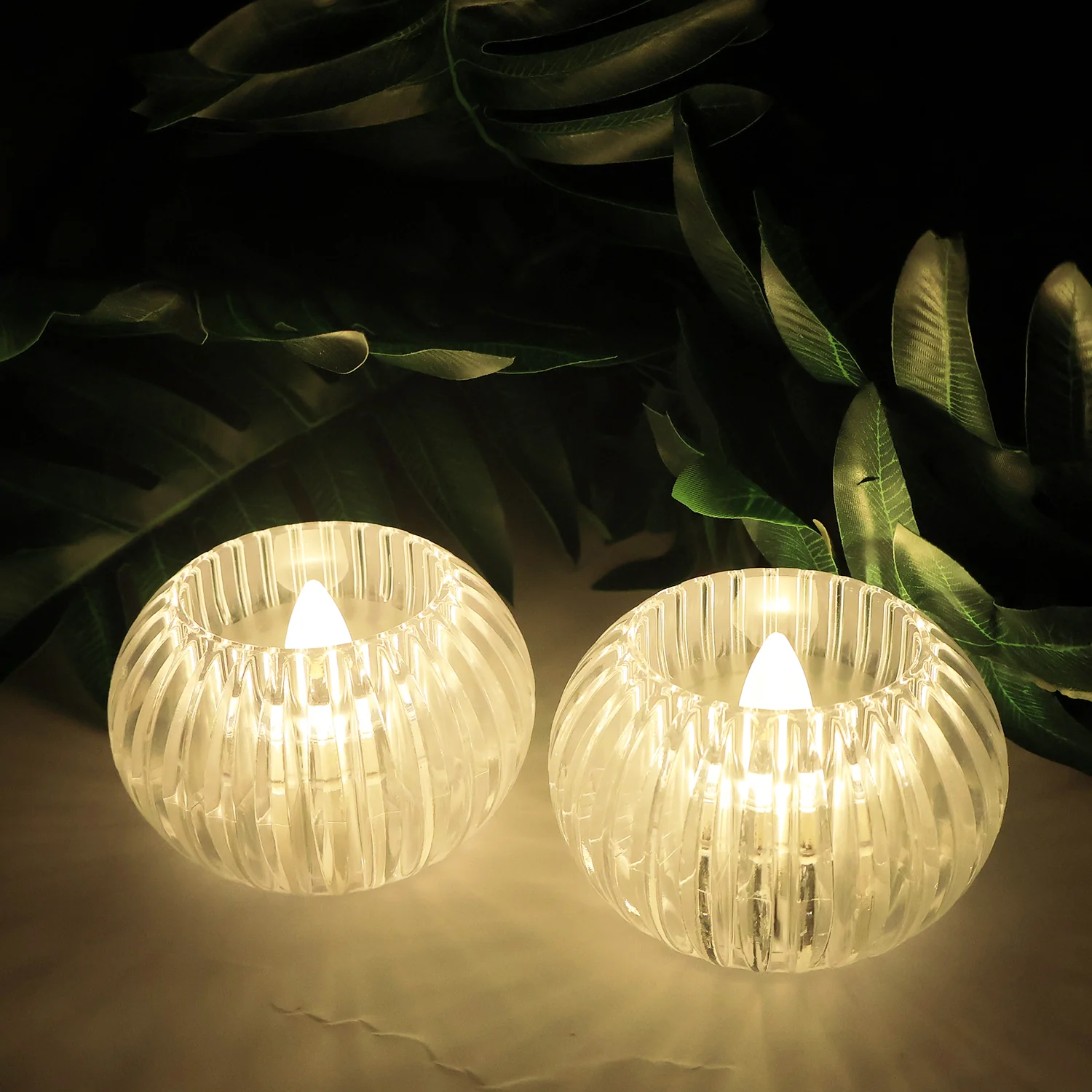 Set of 12 LED Crystal-Effect Flameless Smokeless Decorative Candles - Image 6