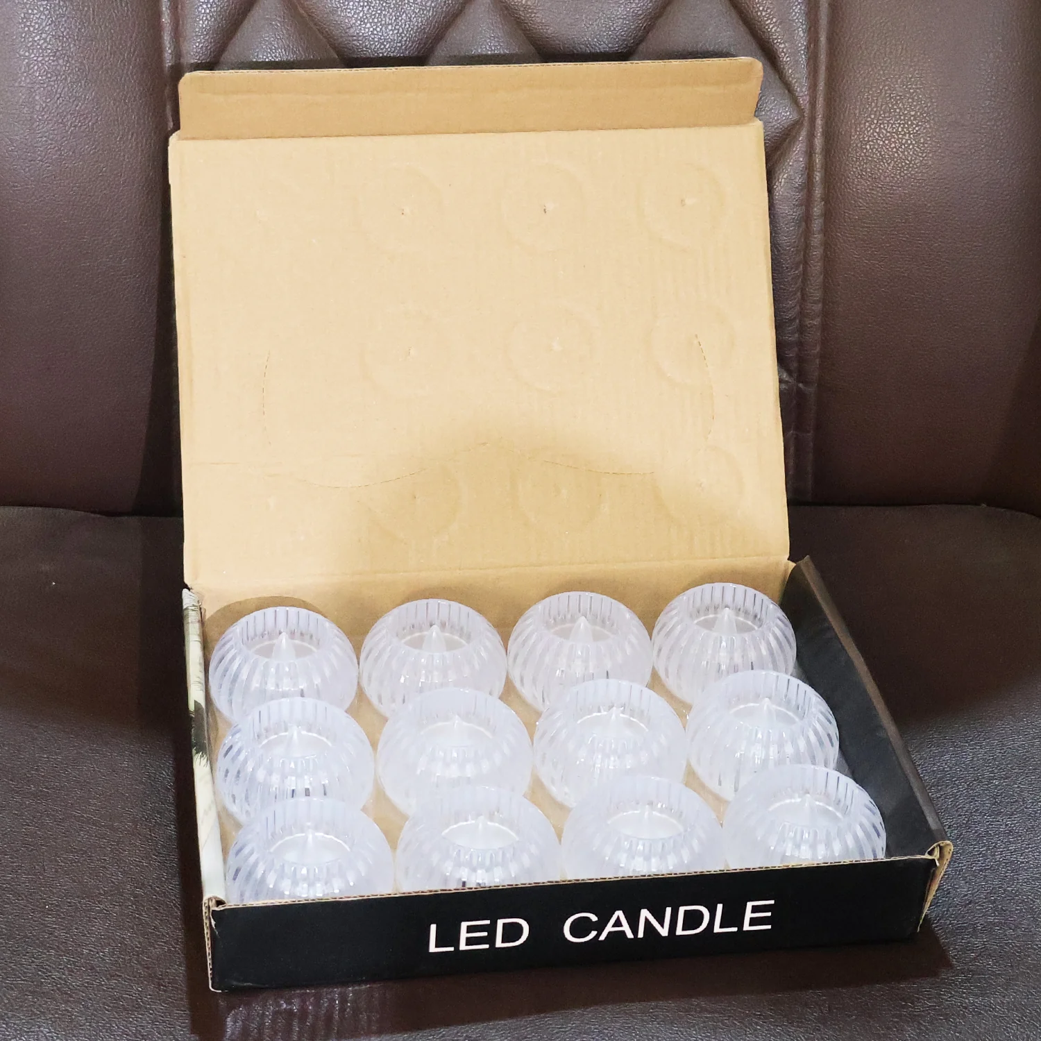 Set of 12 LED Crystal-Effect Flameless Smokeless Decorative Candles - Image 8
