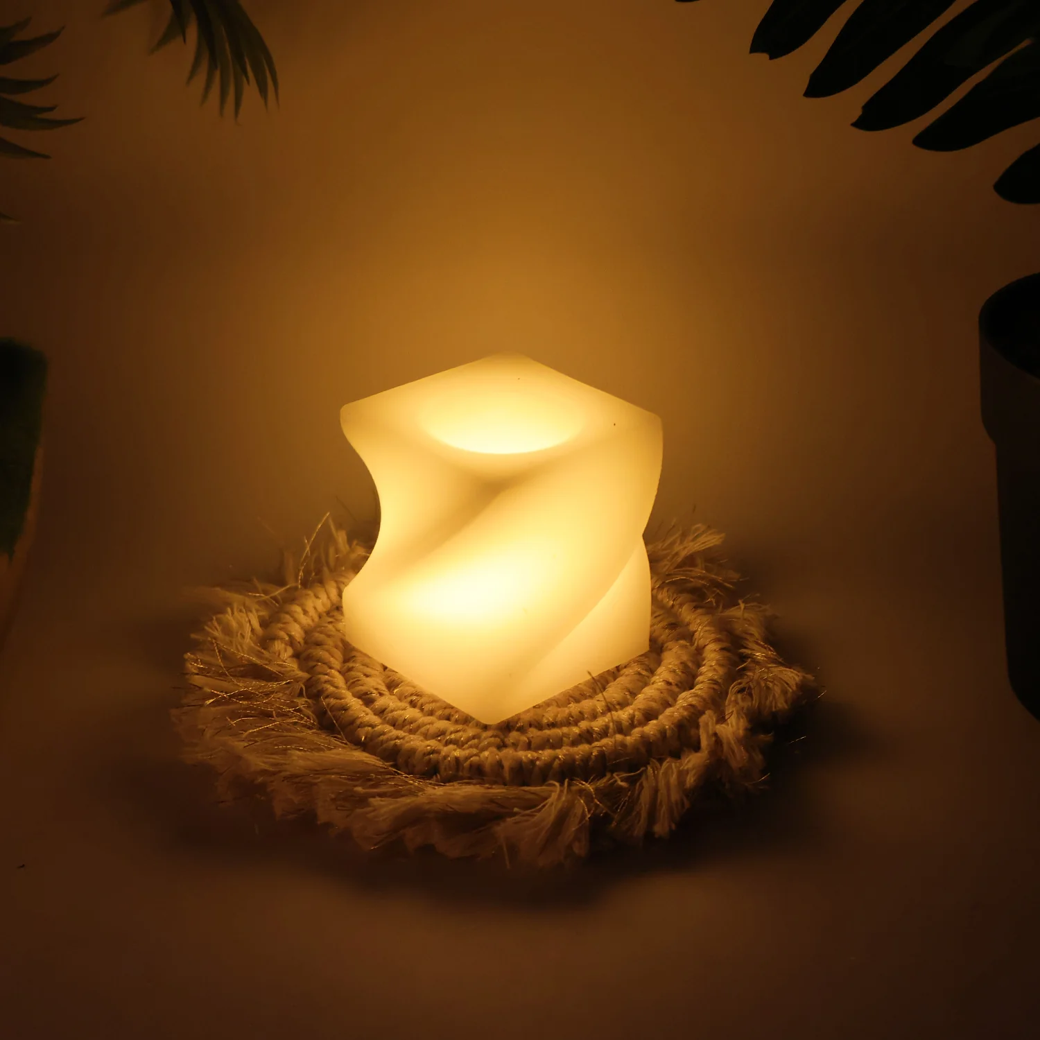 Set of 12 LED Flameless Decorative Candles – Square Shape Tealight Lamps - Image 3