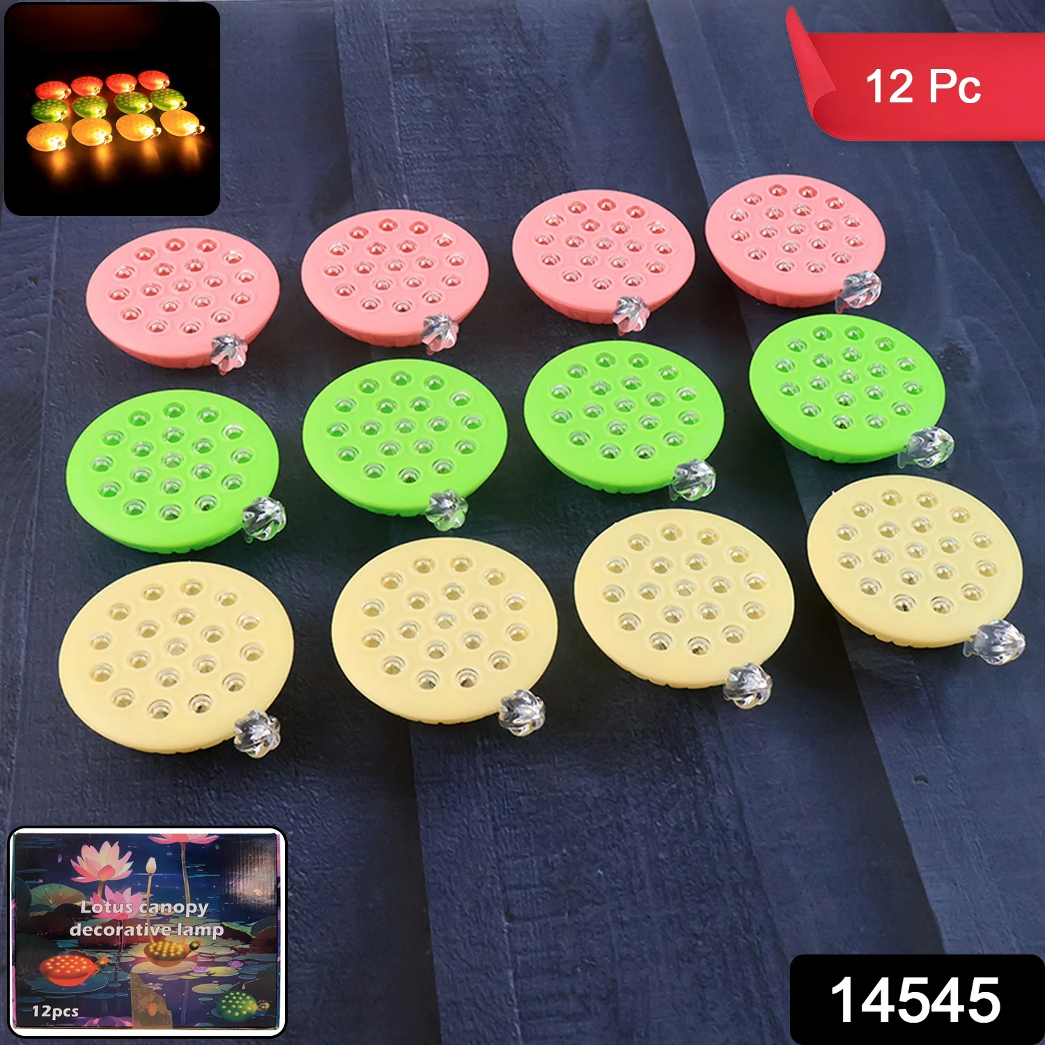 Set of 12 Lotus Canopy LED Decorative Lamps - Image 2