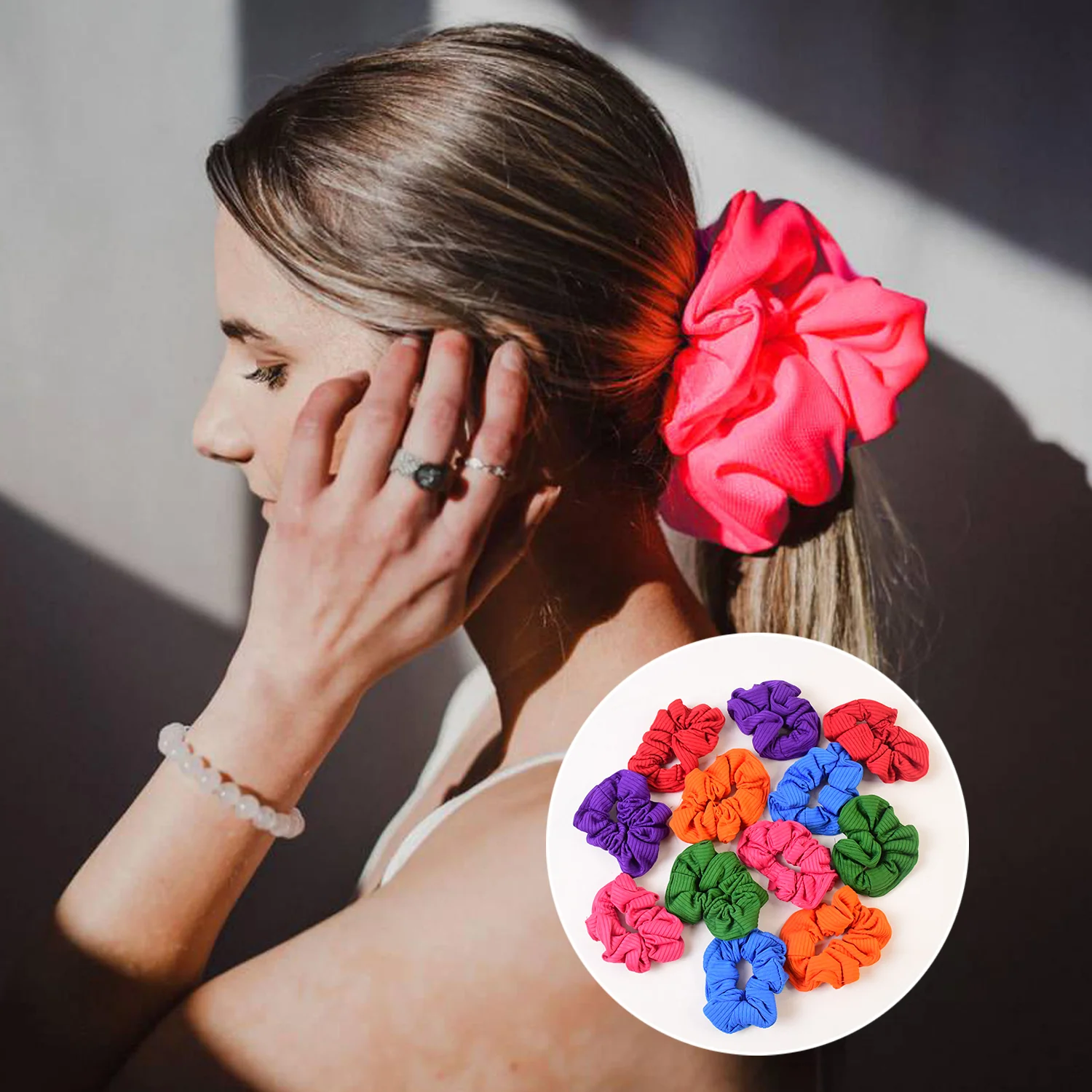 Set of 12 Premium Elastic Hair band Stylish Hair Accessories - Image 6