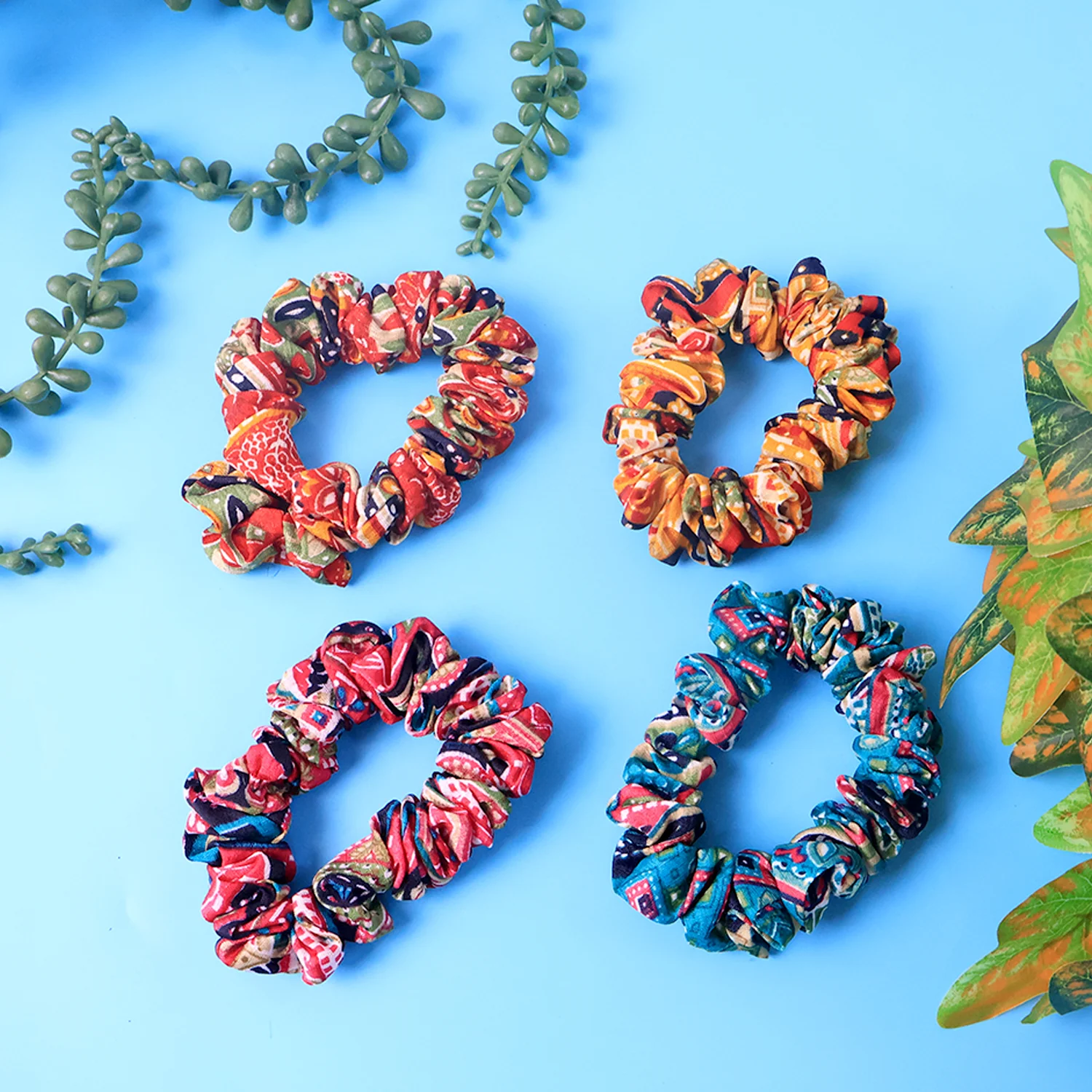 Set of 12 Stylish Printed Fabric Hairband - Image 3