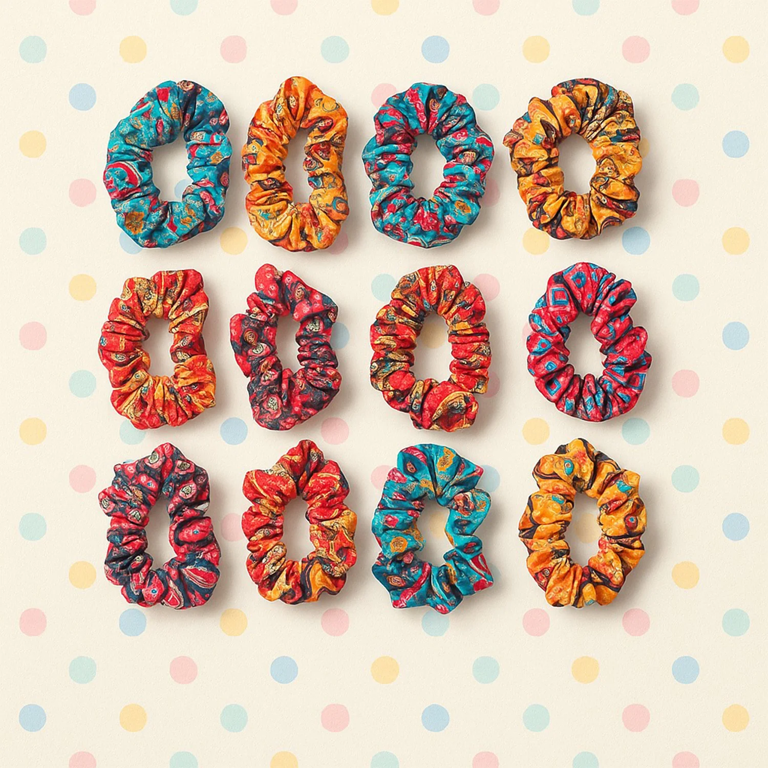 Set of 12 Stylish Printed Fabric Hairband - Image 7