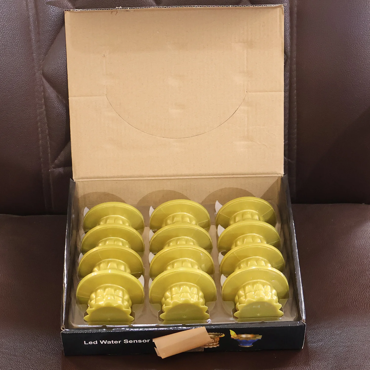 Set of 12 Water Sensor LED Golden Diyas - Image 7