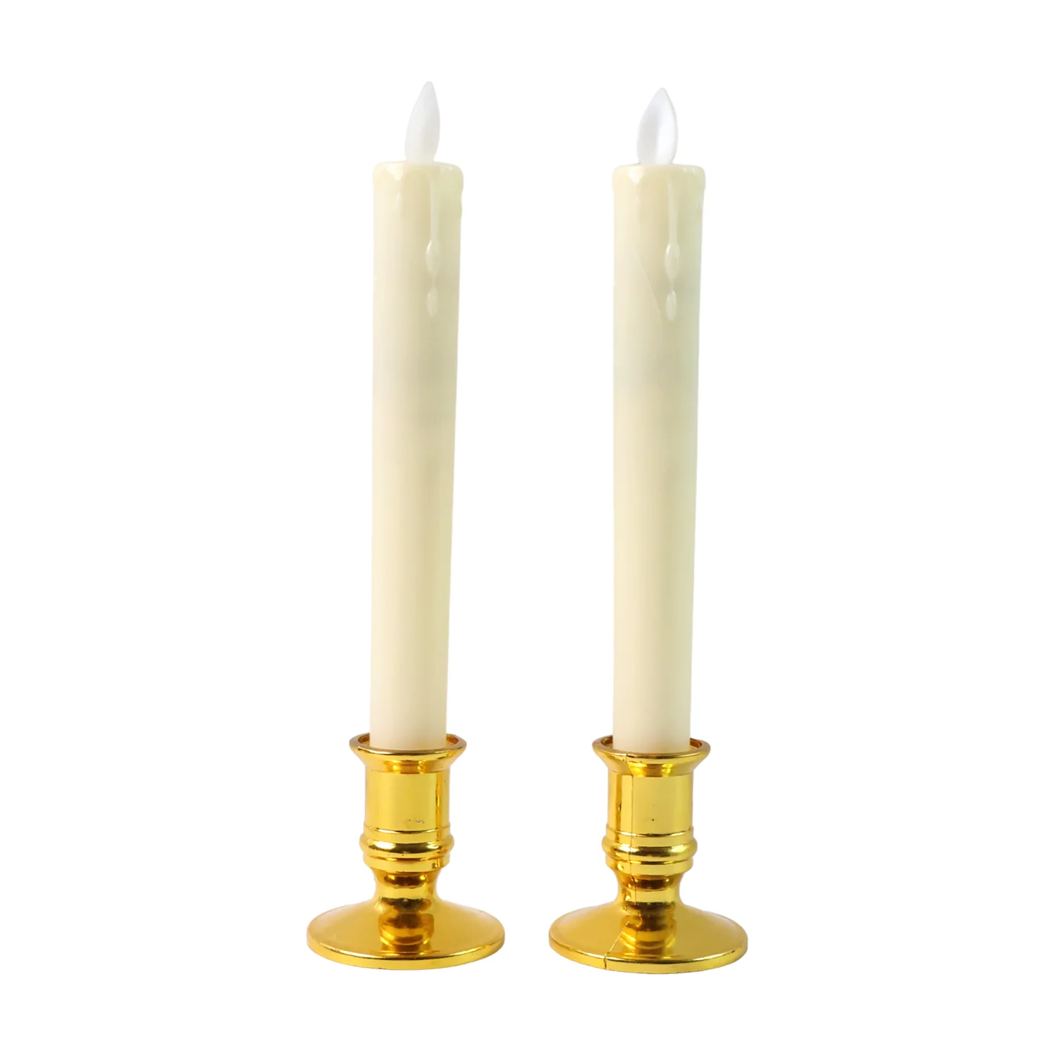 Set of 2 LED Flameless Taper Candles - Image 6