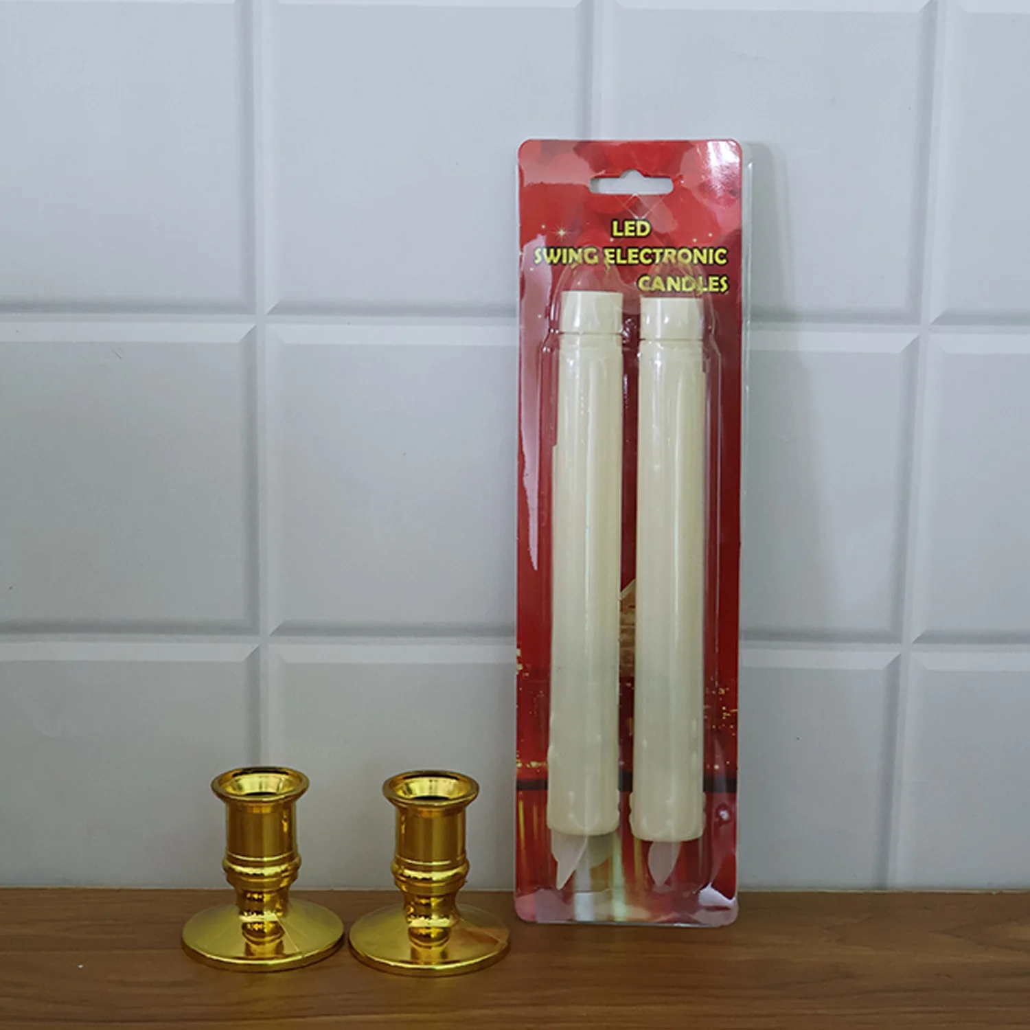 Set of 2 LED Flameless Taper Candles - Image 8