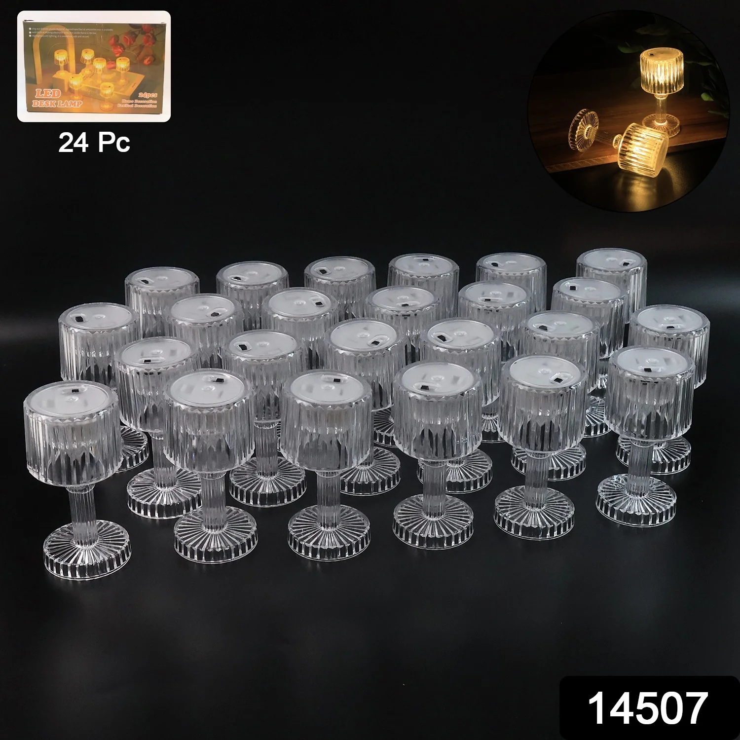 Set of 24 LED Crystal-Effect Table Lamps - Image 2