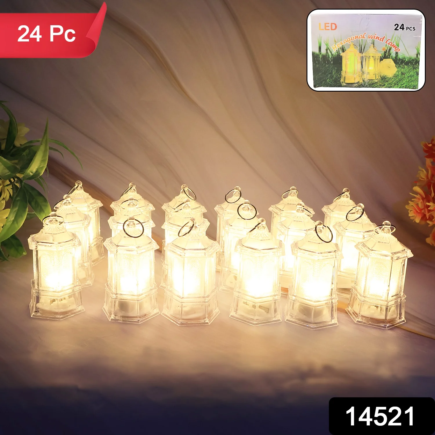 Set of 24 LED Decorative Lantern Lights / candle - Image 2