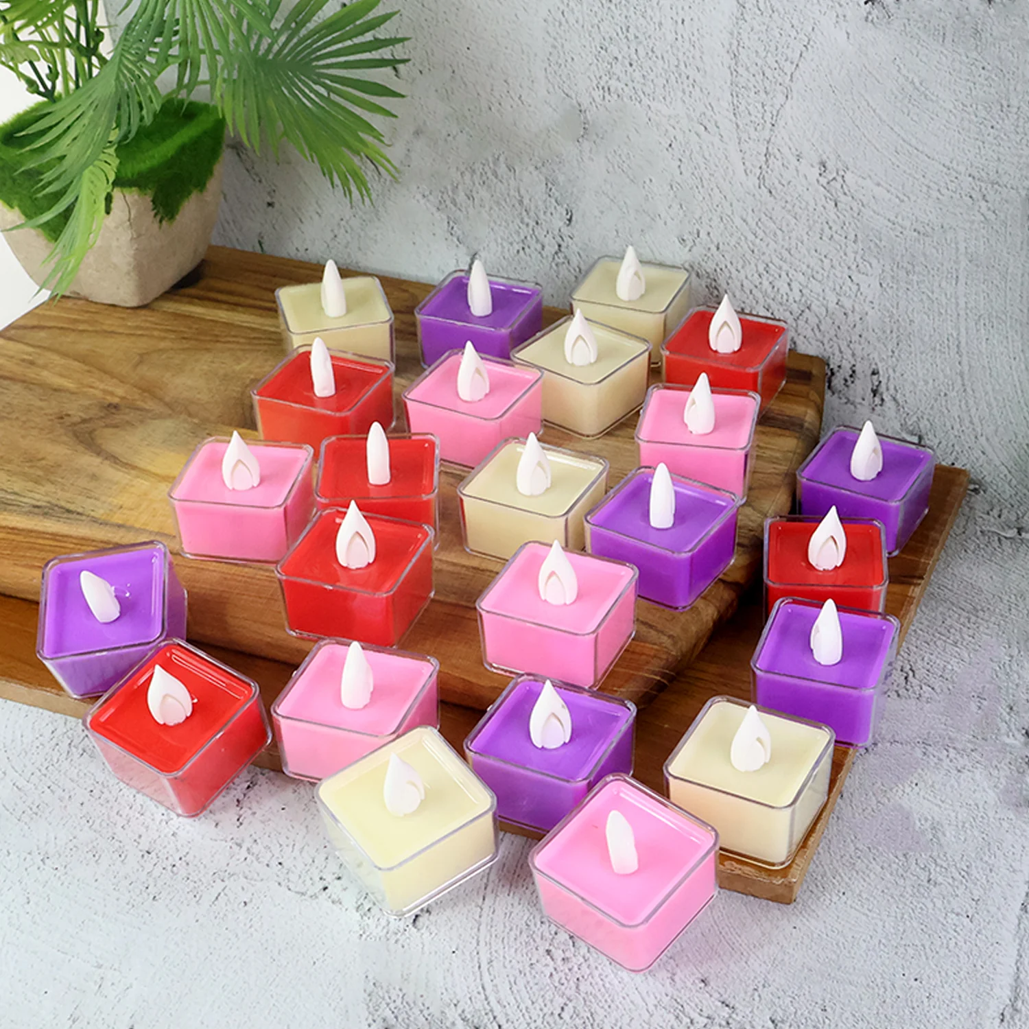 Set of 24 Multi-Color LED Tealight Candles - Image 3