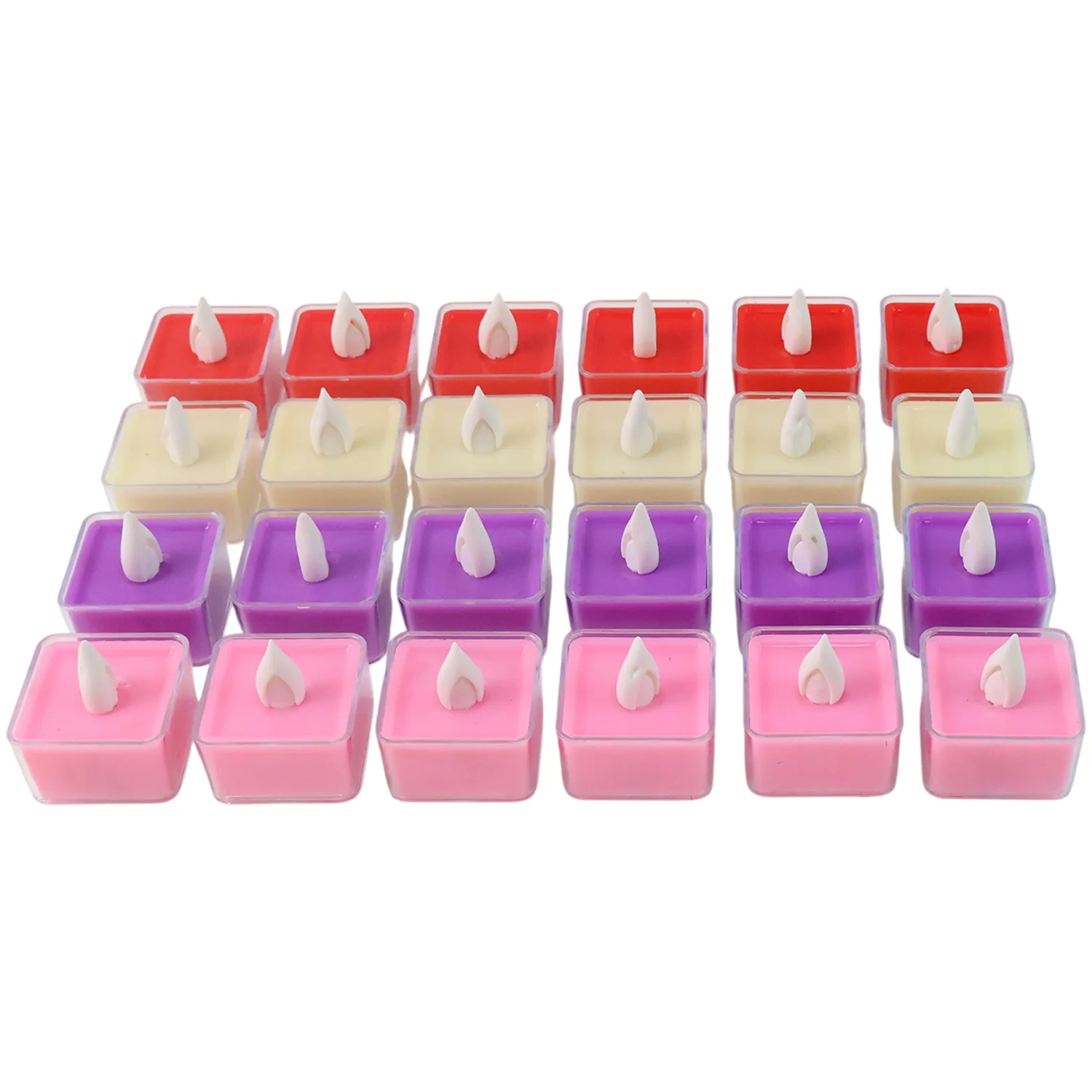 Set of 24 Multi-Color LED Tealight Candles - Image 5