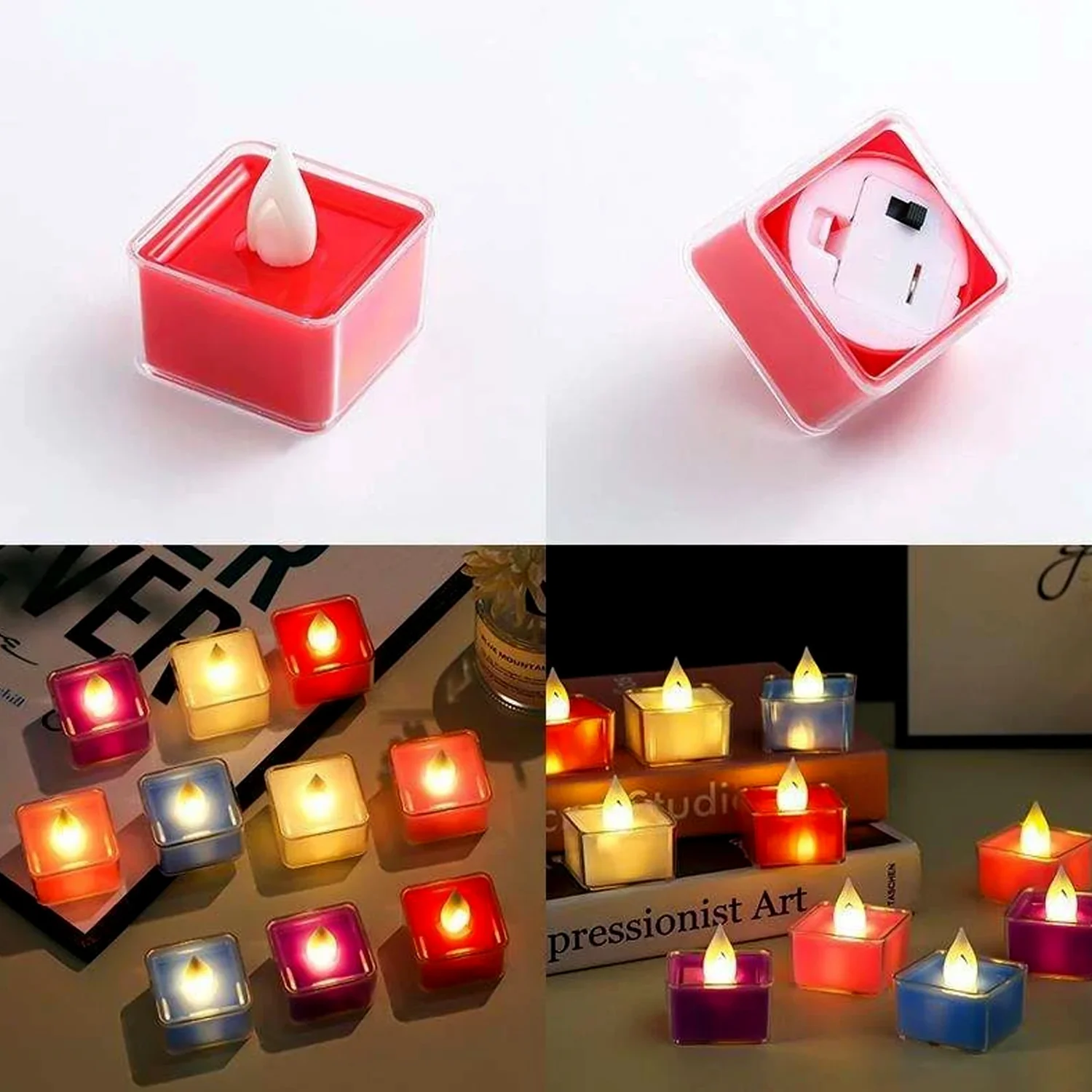 Set of 24 Multi-Color LED Tealight Candles - Image 8