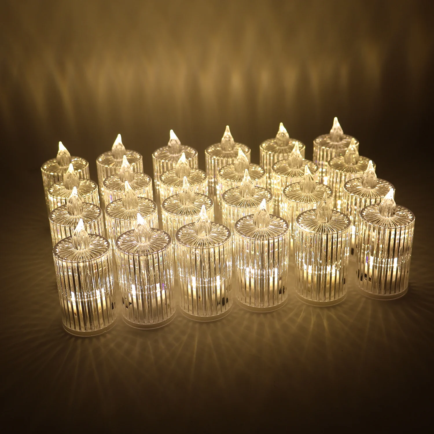 Set of 24 Smokeless LED Flameless Decorative Candles - Image 4